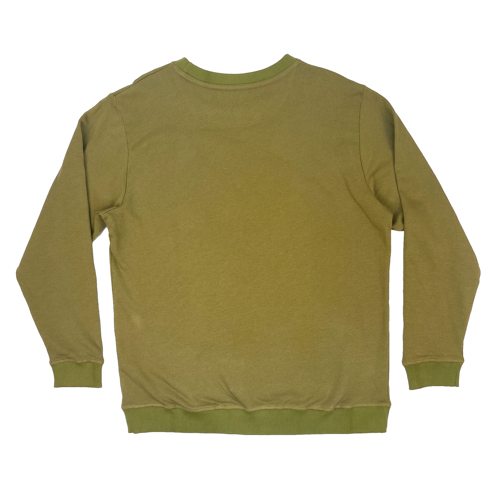 Channel Islands Mid Crew Men's Long Sleeve Sweater - Olive Green Casual Pullover for Fall & Winter Outdoor Activities
