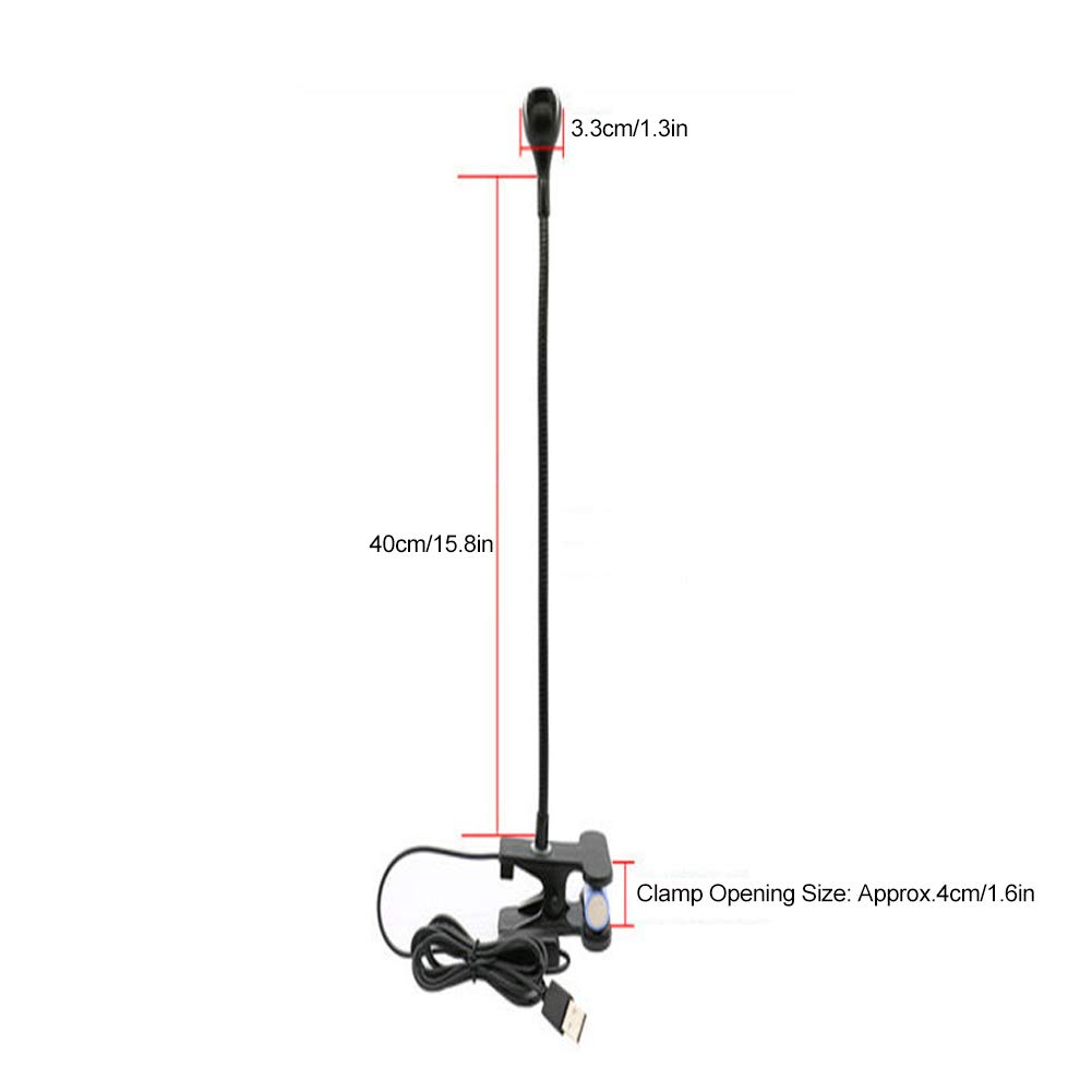 Yosoo USB LED Clamp Light - Adjustable Flexible Gooseneck Desk Lamp for Reading, Studying, Night Light | Perfect for Bedside, Office, Dorm Room & Home Use