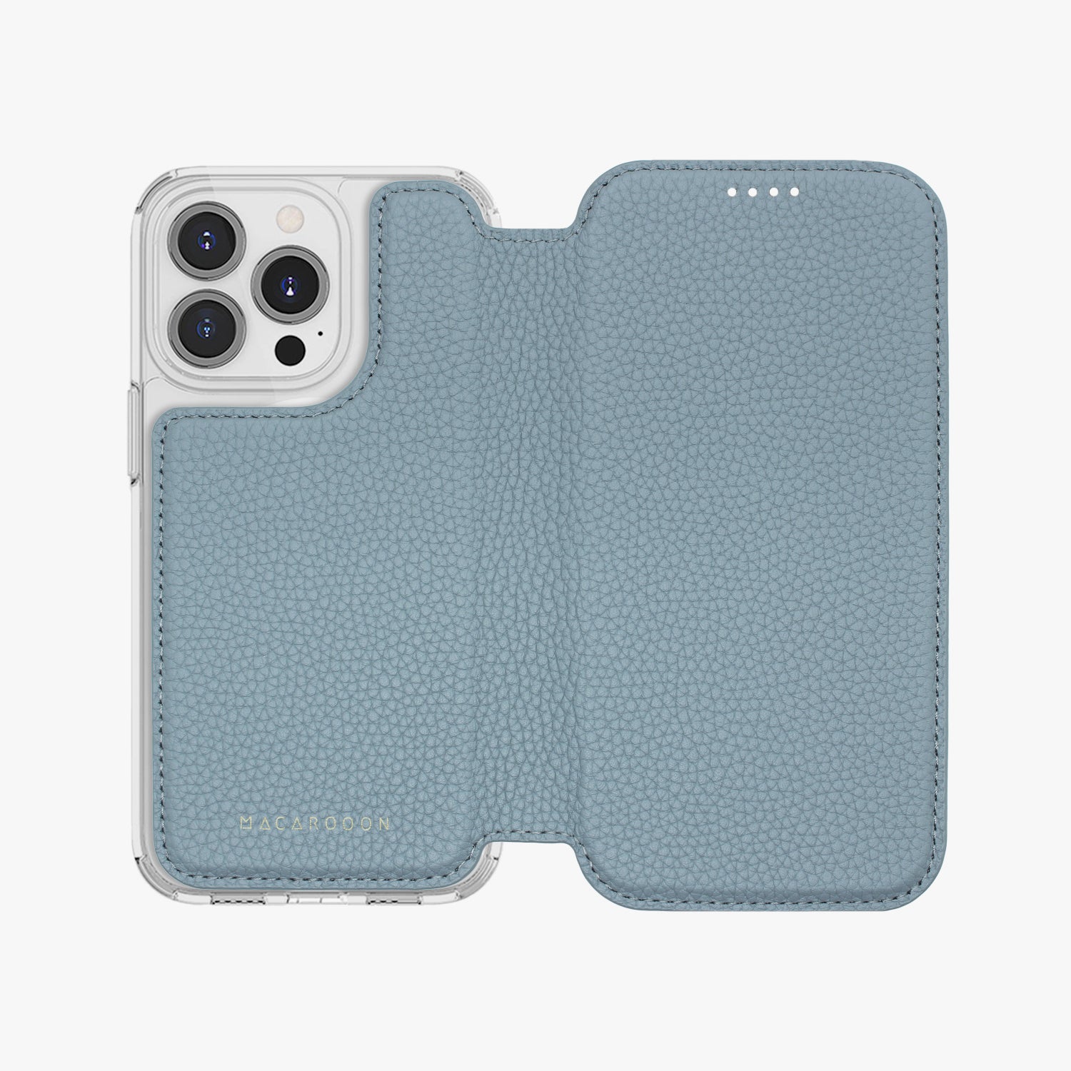 Premium iPhone 16 Plus MagSafe Leather Flip Wallet Case with Clear Back Cover - Slim Protective Phone Cover for Everyday Use & Travel