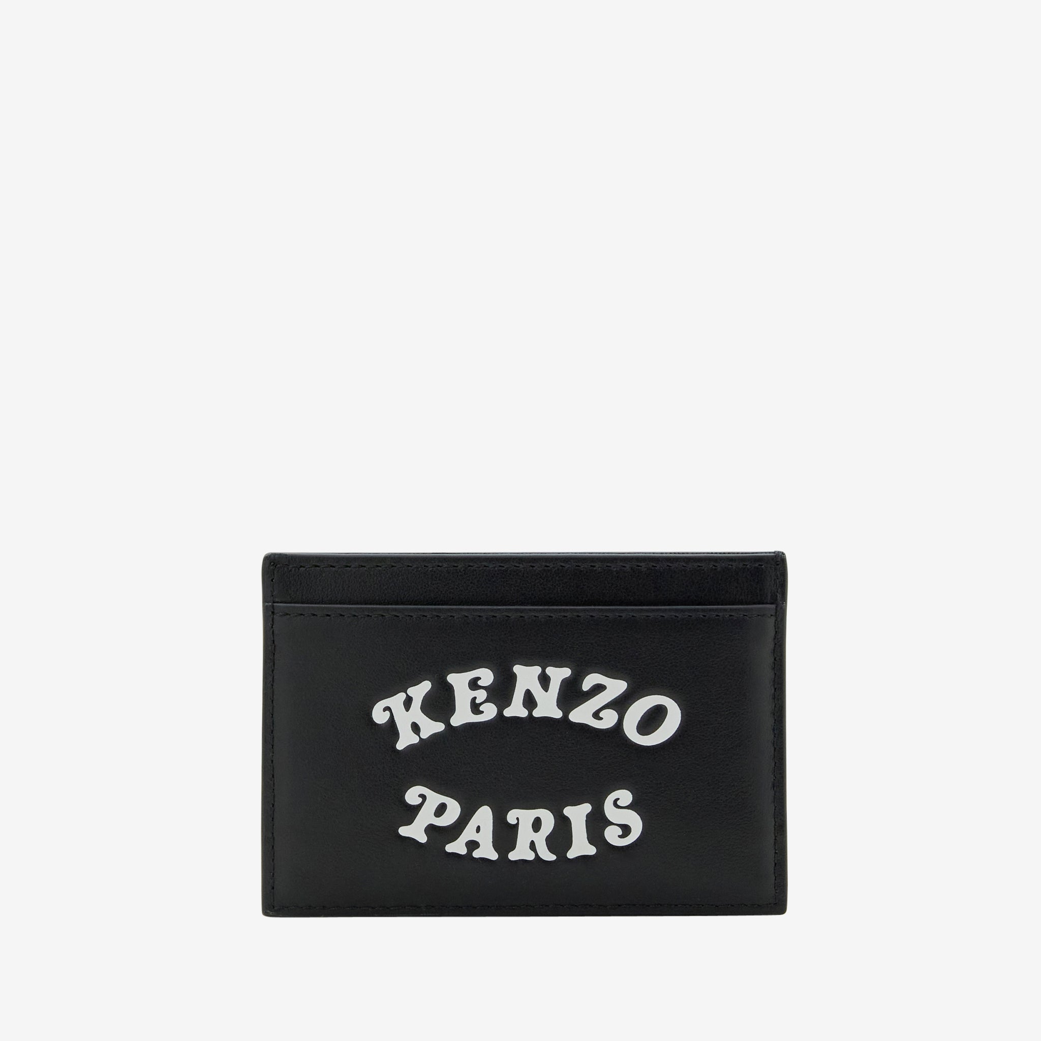 KENZO VERDY MARKET Black Leather Card Holder - Slim RFID Blocking Wallet for Men & Women | Perfect for Everyday Use, Travel & Business