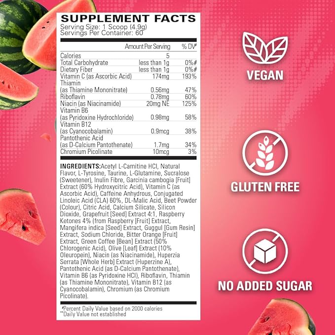 EHP OxyShred Thermogenic Fat Burner Supplement - Weight Loss & Energy Booster for Men & Women - Pre Workout & Fitness Support - Ideal for Gym, Running & Active Lifestyle