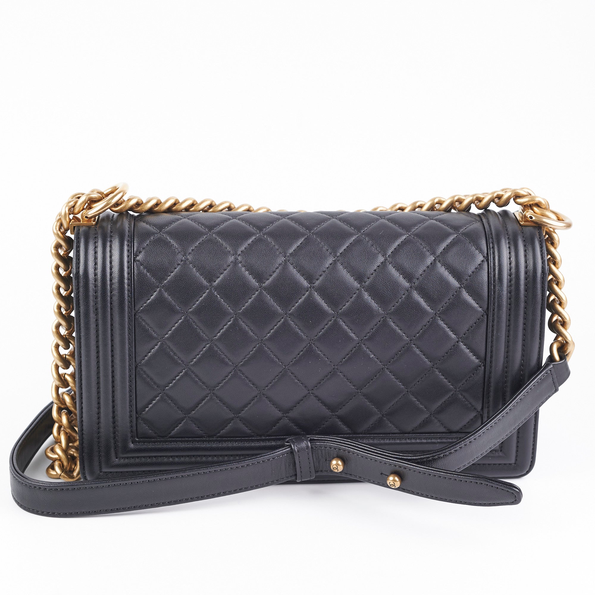 Chanel Old Medium Boy Bag in Black - Timeless Luxury Handbag for Women, Perfect for Evening Events & Daily Use