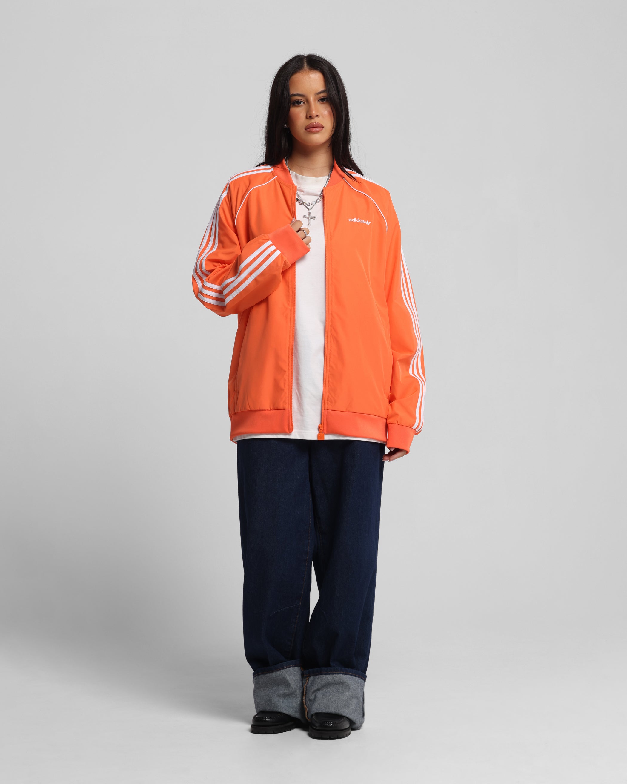 Adidas Archive Track Jacket for Men & Women - Orange Retro Running Jacket - Lightweight Windbreaker for Jogging, Gym & Streetwear Fashion