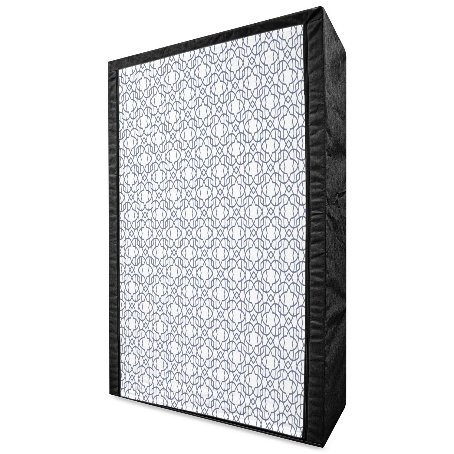 Ambesonne Geometric Portable Fabric Wardrobe with Asanoha Japanese Hemp Leaf Design - 42.5