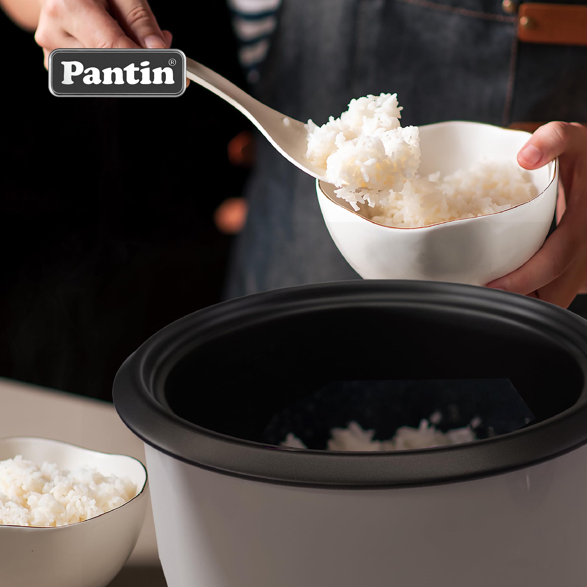 Pantin Commercial Electric Rice Cooker – 25 Cups Raw / 50 Cups Cooked Capacity with Measuring Cup & Scoop – High-Efficiency Large Rice Cooker for Restaurants, Hotels, Catering – Perfect for Buffets, Banquets, and Large Gatherings