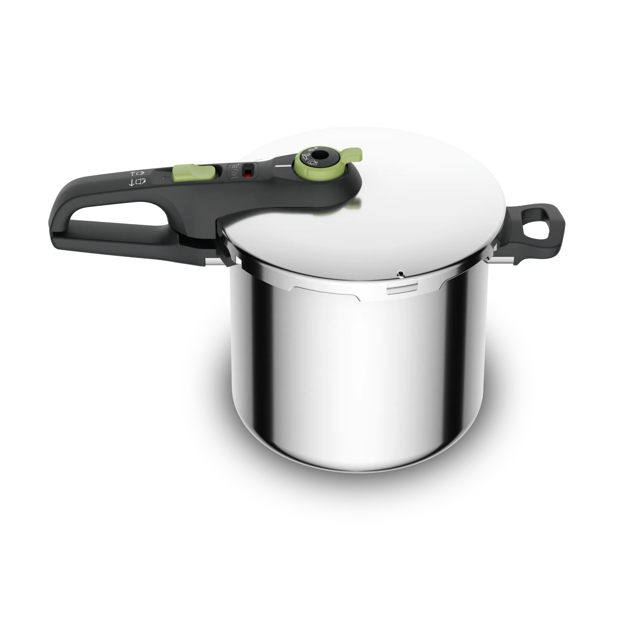 Tefal Secure Trendy 8L Stainless Steel Induction Pressure Cooker - Fast & Safe Cooking for Soups, Stews & Family Meals