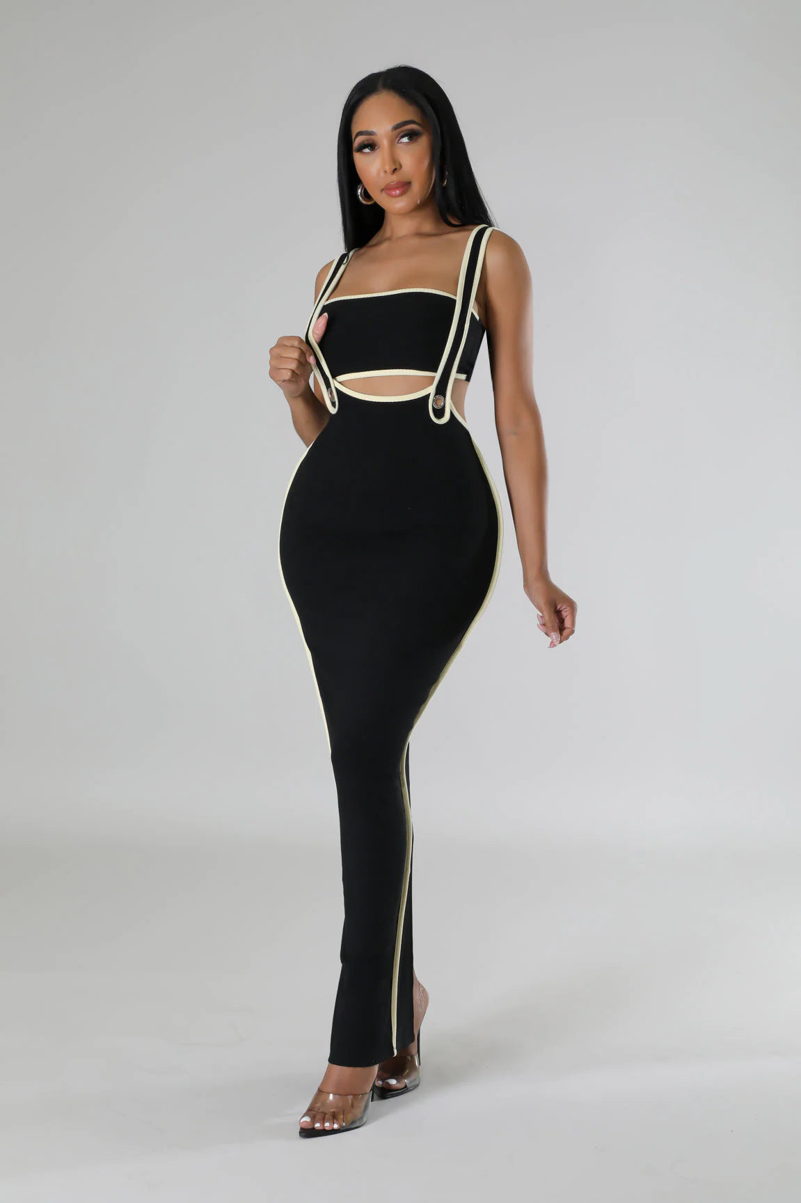 Natalie Black & White Tube Top and Skirt Set - Stylish Summer Outfit for Beach, Party & Casual Wear