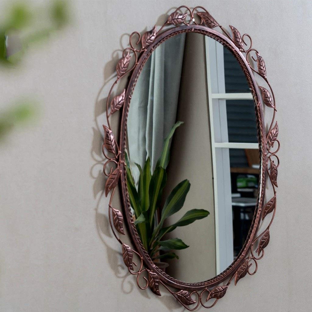 Vintage Iron Makeup Mirror - 70cm×55cm & 45cm×60cm White Decorative Wall Mirror for Bathroom, Bedroom, Entryway & Vanity | Elegant Retro Style Dressing Mirror with Sturdy Frame | Perfect for Makeup Application, Home Decor and Gifts