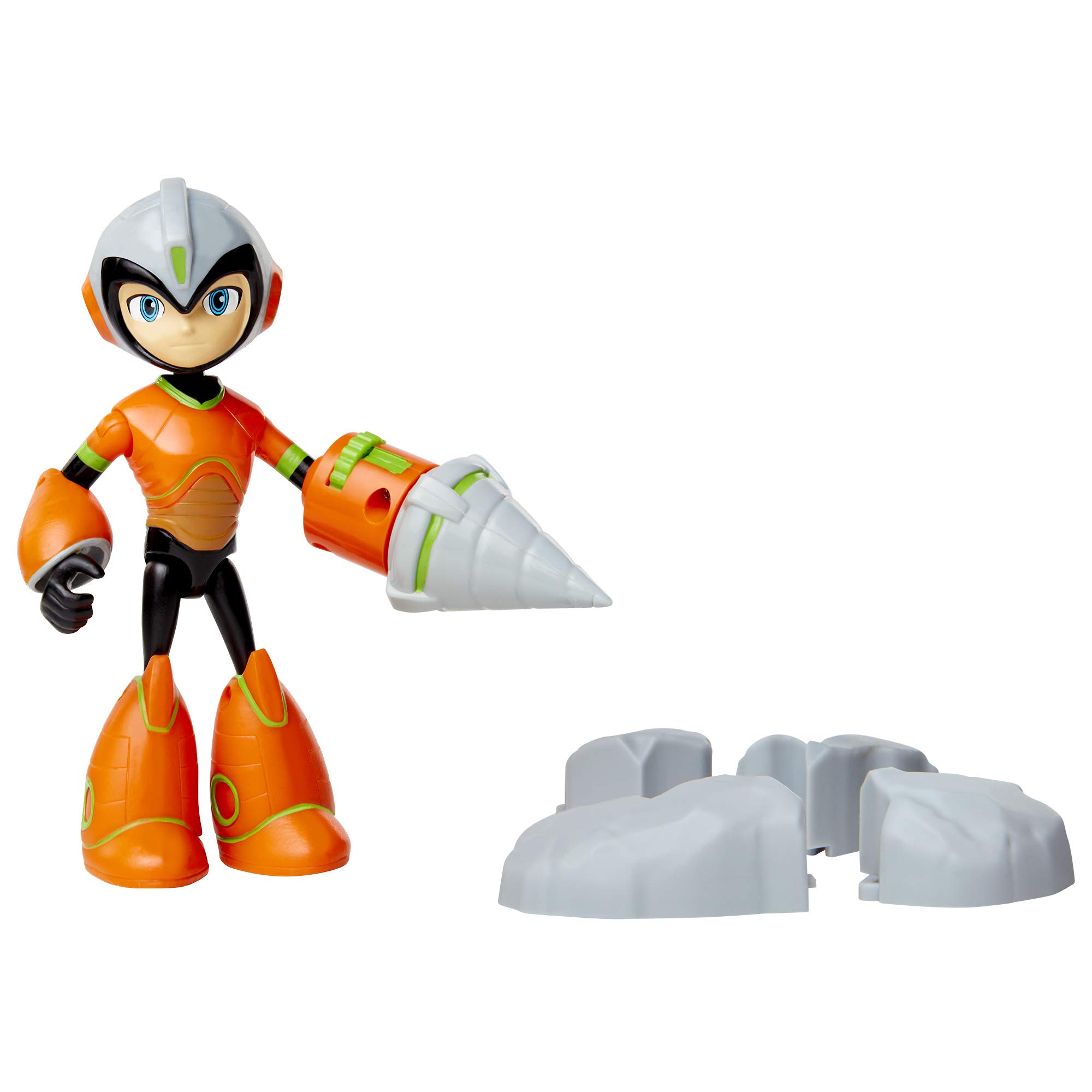 Fully Charged Deluxe Drill Man Articulated Action Figure with Spinning Drill & Break-Apart Boulder - Inspired by the New Show | Perfect for Collectors & Kids Play | STEM Toy for Creative Role-Playing Adventures