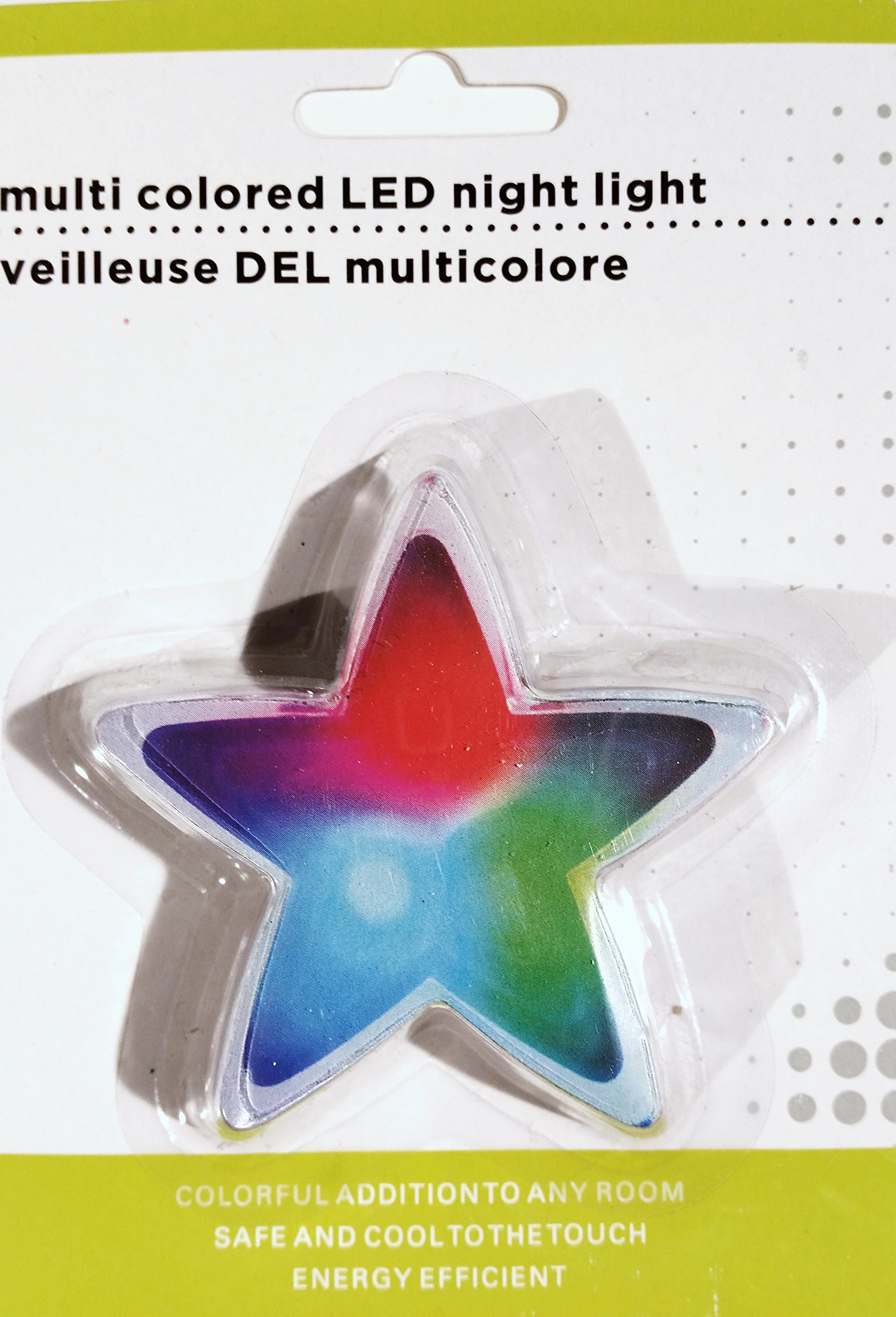 Multi-Color LED Star Night Light for Kids & Adults - Bedroom, Nursery, Hallway, Bathroom Nightlight for Safe Nighttime Navigation