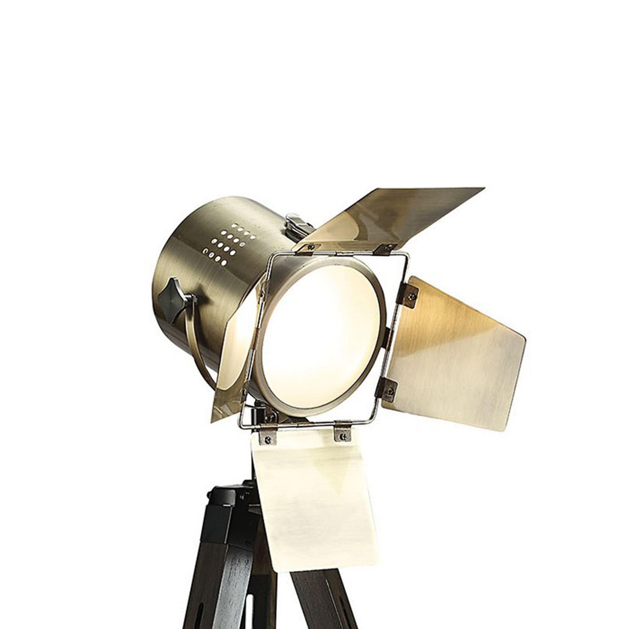 Benjara BM308969 55-inch Modern Tripod Floor Lamp in Black & Brass - Perfect for Living Room, Bedroom, or Office Lighting
