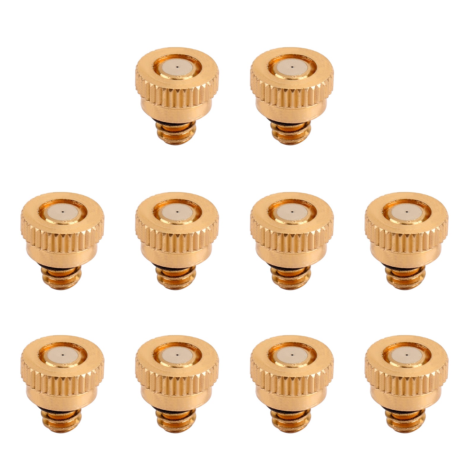 50pcs Brass Misting Nozzles - High Pressure Water Mister Sprinkler for Cooling System (0.016