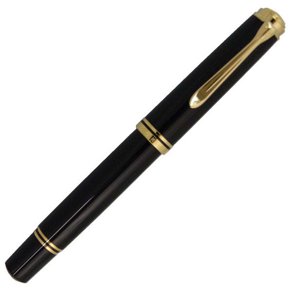 Pelican M400 Fountain Pen - Extra Fine (EF) Nib, Black Souverän Collection - Premium Writing Instrument for Calligraphy, Note-Taking & Gift Giving