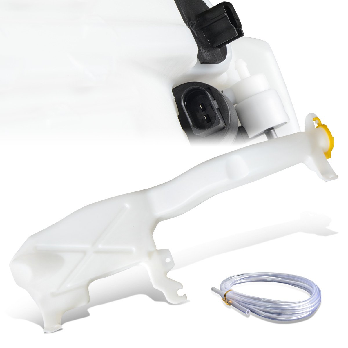 08-10 Dodge Challenger Charger Windshield Washer Reservoir Tank with Level Sensor & Pump - Replacement Washer Fluid Bottle for 2008-2010 Dodge Models - Perfect for DIY Car Maintenance and Off-Road Vehicle Upgrades