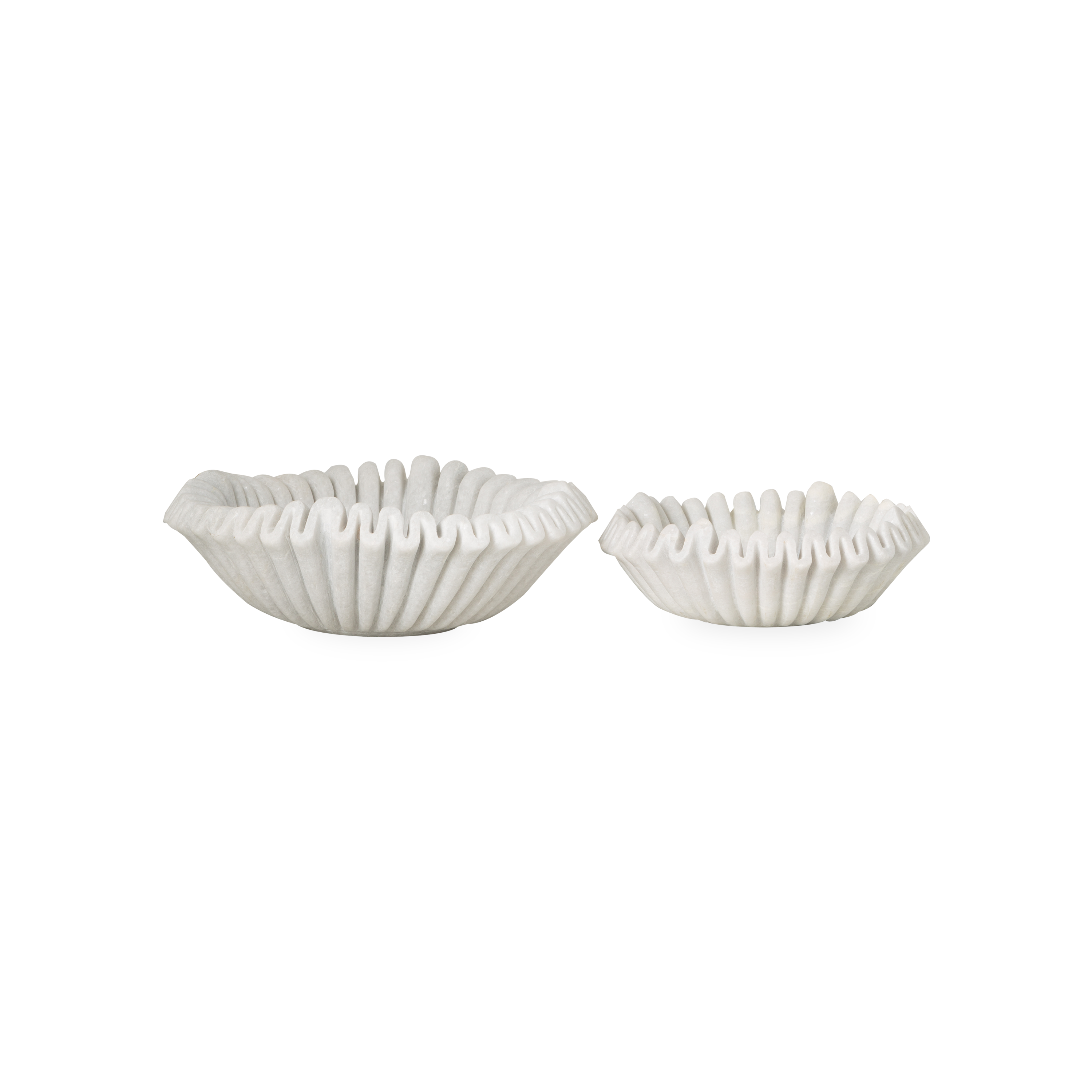 Elegant Marble Ruffle Bowl - Handcrafted Decorative Serving Bowl for Fruits, Nuts & Home Decor | Perfect for Dining Tables, Centerpieces & Gift Giving