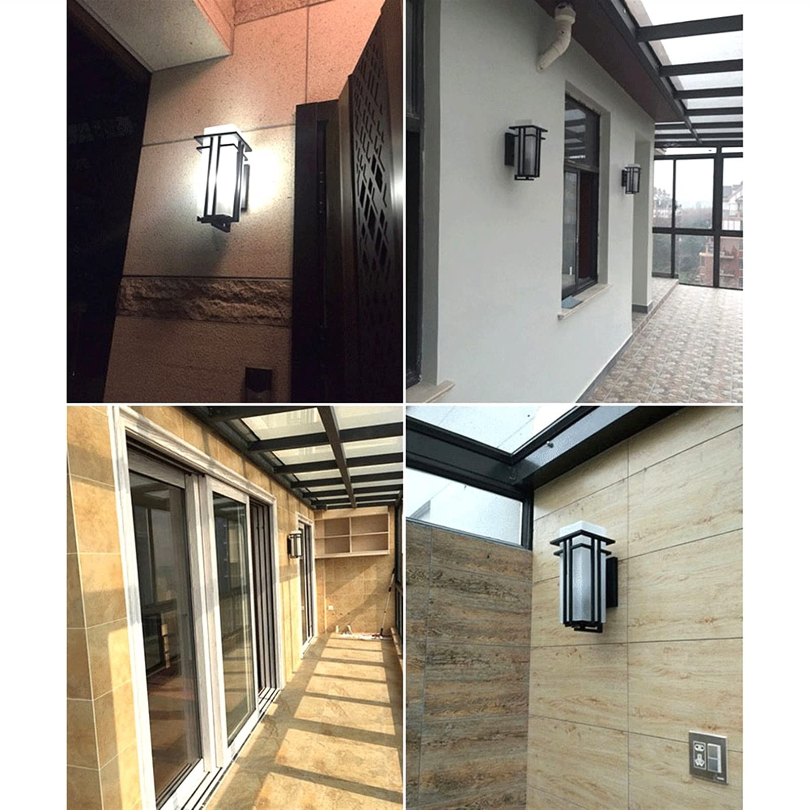 Waterproof LED Wall Lamp for Outdoor Balcony, Courtyard, Aisle - Warm White Light, Simple Design (20x41cm) - Perfect for Patio, Garden, and Entryway Lighting