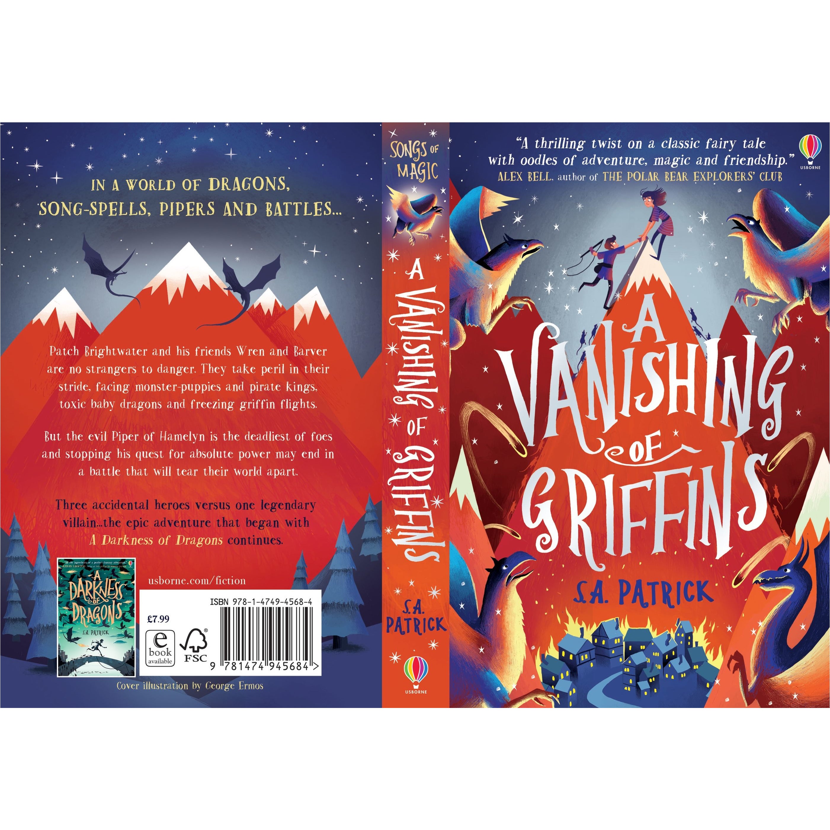 A Vanishing of Griffins by S.A. Patrick - Fantasy Adventure Novel for Teens & Adults - Perfect for Book Clubs & Fantasy Lovers