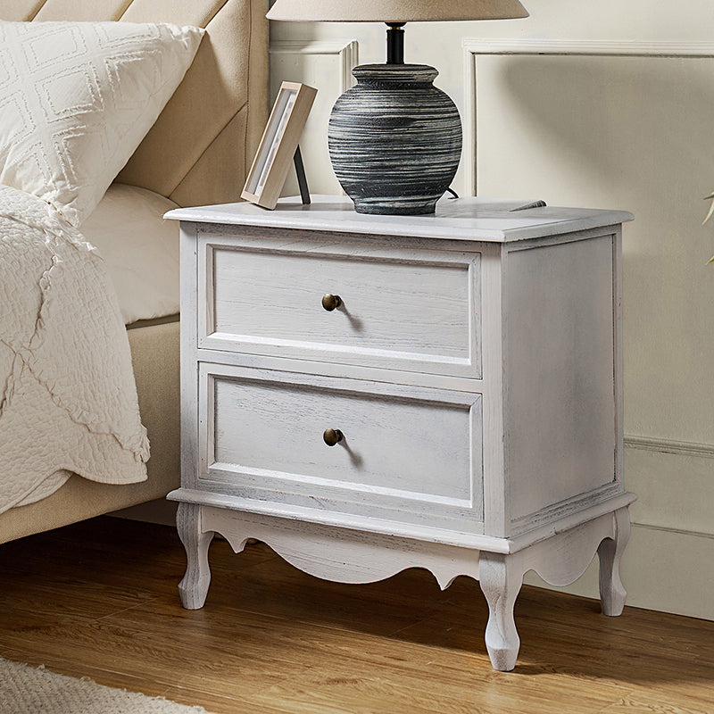 Galatea 24 Inch Tall 2-Drawer Nightstand Chest - Modern Bedside Table with Optional Styles for Bedroom, Living Room, or Office Storage