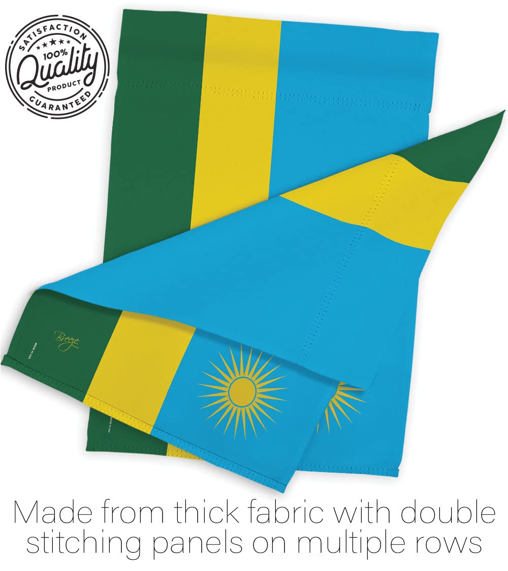 Rwanda Garden Flag Set with Stand - Double-Sided Yard Decor for Home & Gifts