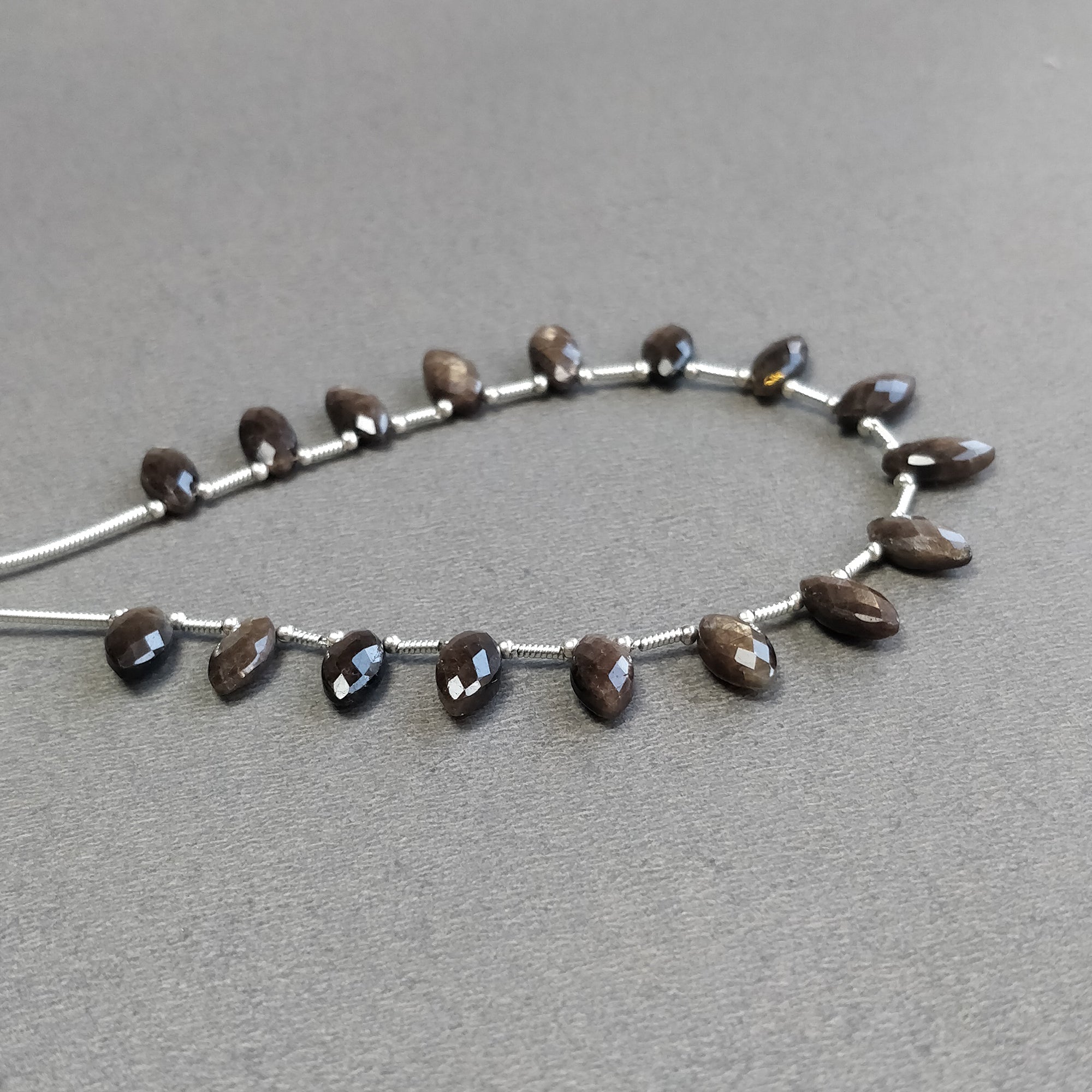 Natural Unheated Golden Brown Chocolate Sapphire Gemstone Loose Beads - Marquise Checker Cut Faceted Nuggets for Jewelry Making, DIY Bracelet & Necklace | Perfect for Bohemian Style, Wedding Accessories & Gift Giving