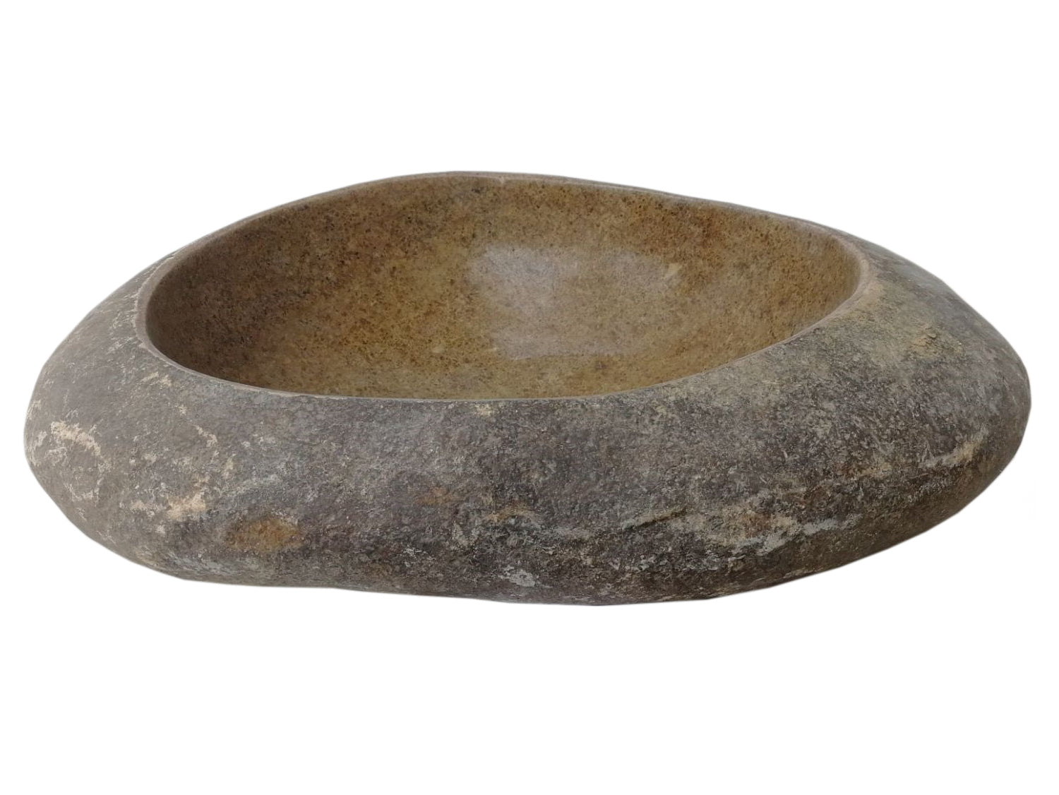 Natural Stone Sink - Handcrafted River Rock Boulder Bathroom Vessel Sink for Modern & Rustic Vanities - Perfect for Spa, Farmhouse, and Outdoor Bathroom Designs