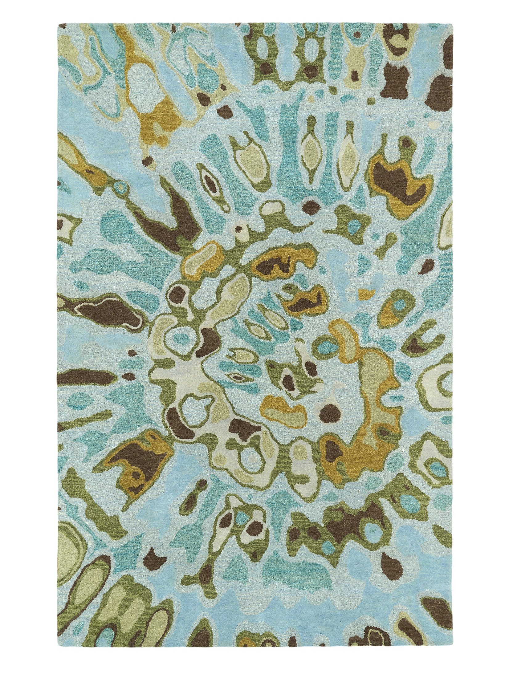 Kaleen Brushstrokes Teal Area Rug 2'6