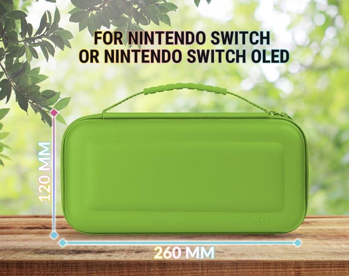 Orzly Protective Hard Travel Carry Case for Nintendo Switch & Switch OLED - Portable Shell Pouch with Storage Pockets for Games & Accessories | Perfect for Travel, Commuting & Home Storage