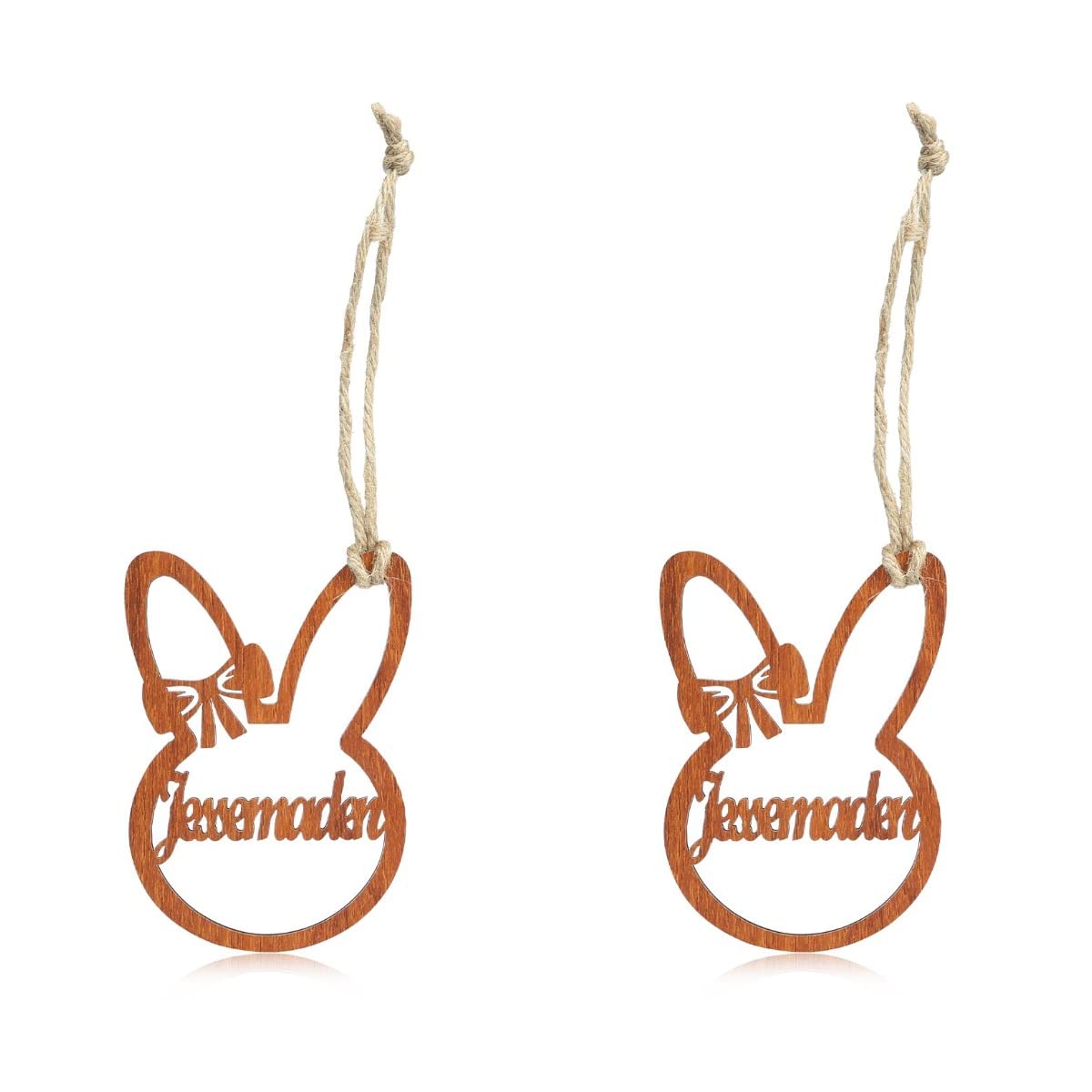 Personalized Wooden Name Tags for Easter Baskets - Custom Bunny Ornaments & Rabbit Pendants - Kids Easter Party Decorations - Cute DIY Crafts for Boys & Girls - Perfect for Easter Gifts, Home Decor, and Classroom Activities