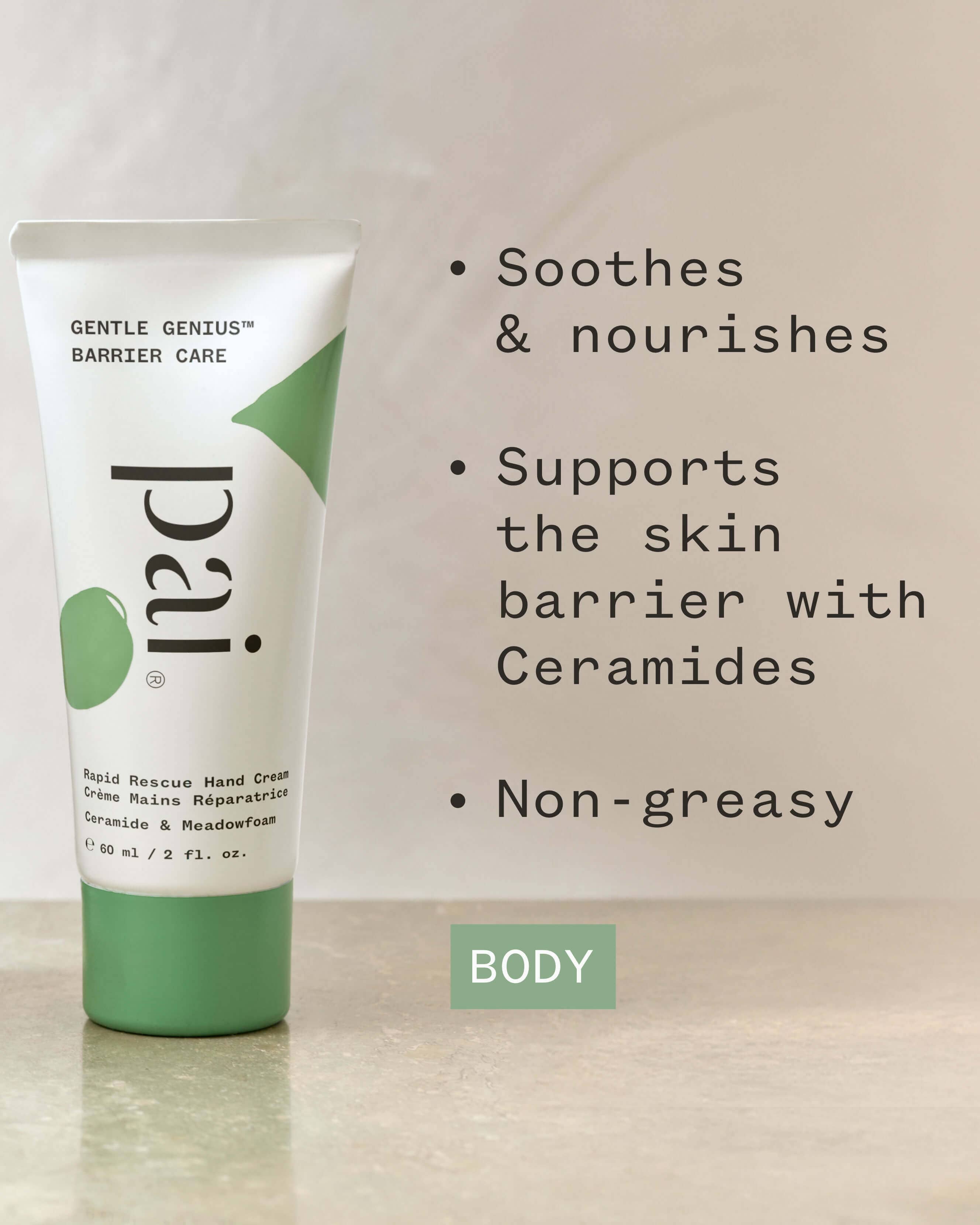 GENTLE GENIUS™ Barrier Care Rapid Rescue Hand Cream - Intense Moisturizing for Dry, Cracked Hands - Perfect for Winter Care, Nurses & Frequent Hand Washers