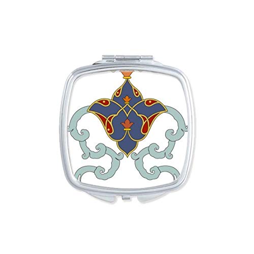 DIYthinker Colorful Modern Flower Leaf Parallel Pattern Mirror - Portable Compact Pocket Makeup Mirror Double Sided Glass for Travel, Home, Office & Handbag Essentials