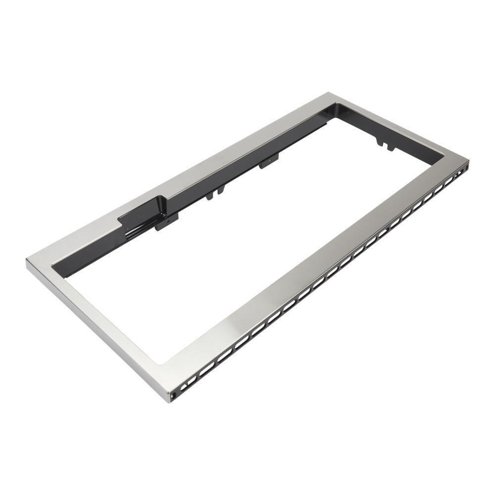 Amana W11451314 Built-In Low Profile Microwave Slim Trim Kit with Pocket Handle - Stainless Steel - Perfect for Modern Kitchen Remodeling & Space-Saving Appliance Installation