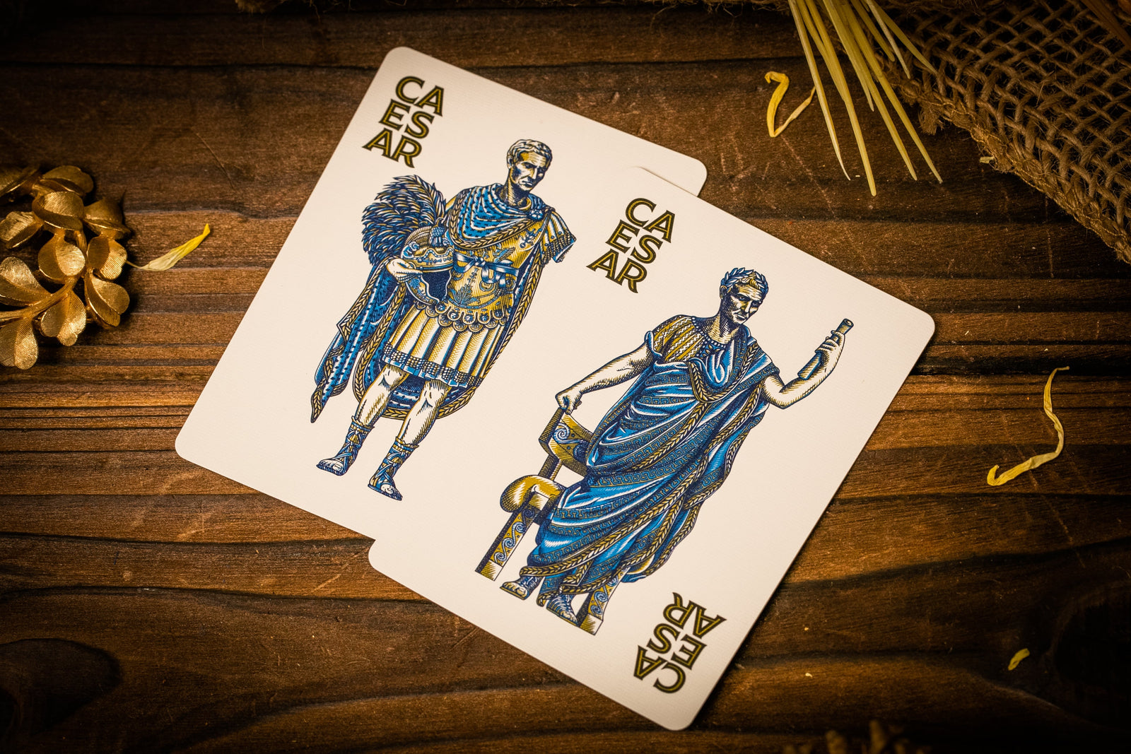 Premium Blue Caesar Playing Cards - Classic Design for Poker, Blackjack & Magic Tricks | Ideal for Game Nights, Casino Parties & Cardistry