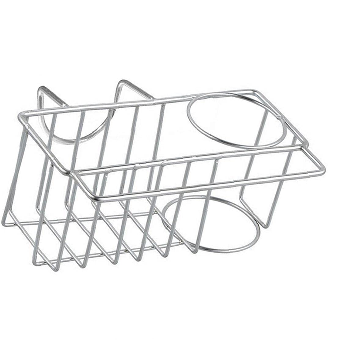 Stainless Steel Kitchen Sink Sponge & Dish Soap Holder - Durable Drainer Rack for Organizing Cleaning Supplies - Perfect for Dishwashing, Countertop Storage & Kitchen Organization
