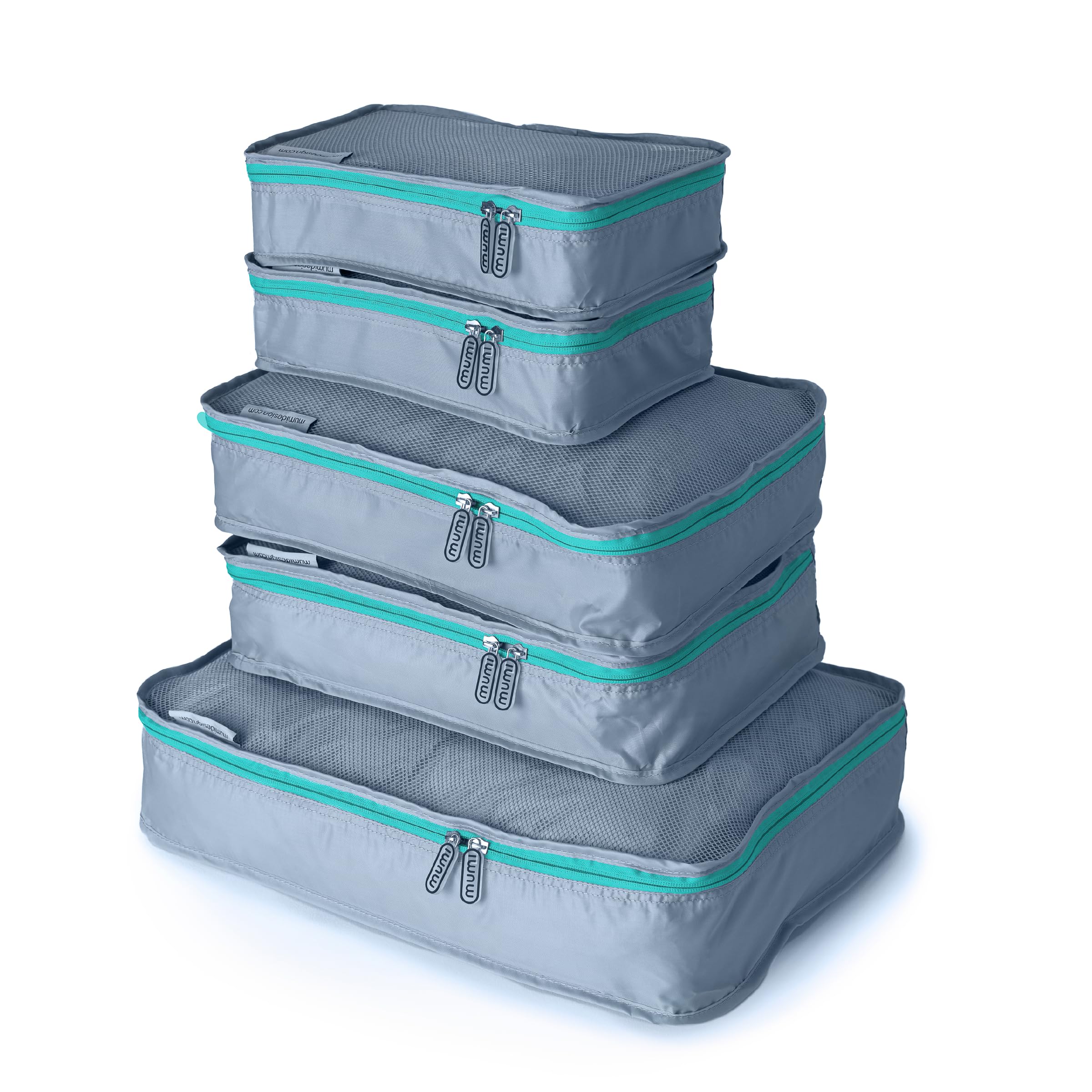 Premium Mumi Packing Cubes for Travel - 4-Piece Set with Mesh Panels, Lightweight & Durable Luggage Organizers - Perfect for Suitcase, Backpack, and Carry-On Organization
