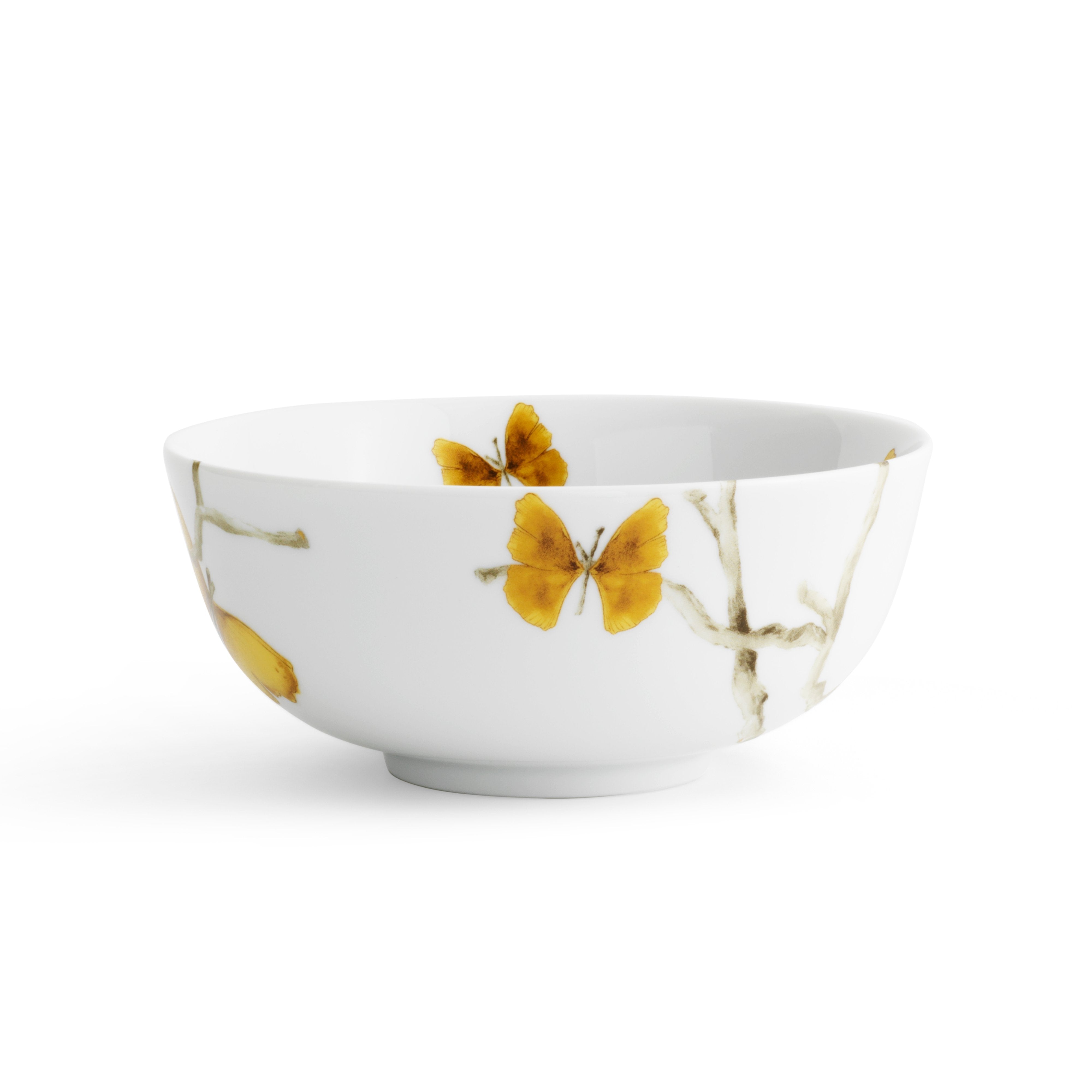 Butterfly Ginkgo Gold Dinnerware Set - Elegant Porcelain Plates, Bowls & Cups for Fine Dining, Wedding, and Special Occasions
