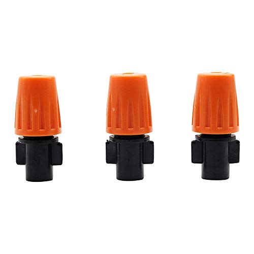 20 Pcs Adjustable Micro Drip Irrigation Nozzles - 6mm Hose Connector for DIY Garden Watering System | Atomization Sprayer for Plants, Self-Watering & Mist Sprinkler (Orange) - Perfect for Home Gardens, Greenhouses & Indoor Plant Care