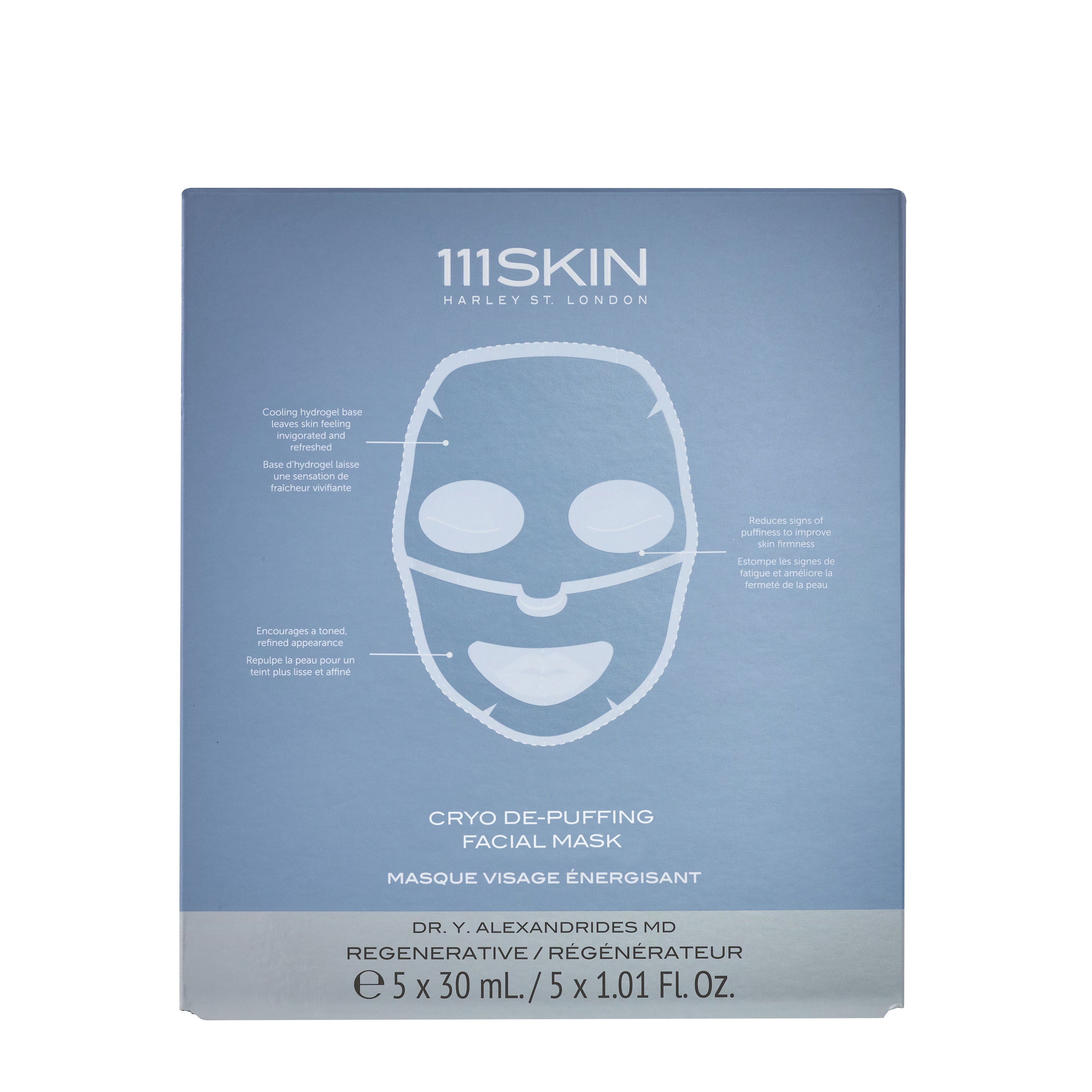 Cryo De-Puffing Facial Mask Set for Dark Circles & Puffy Eyes - Cooling Eye Treatment for Morning & Night Skincare Routine