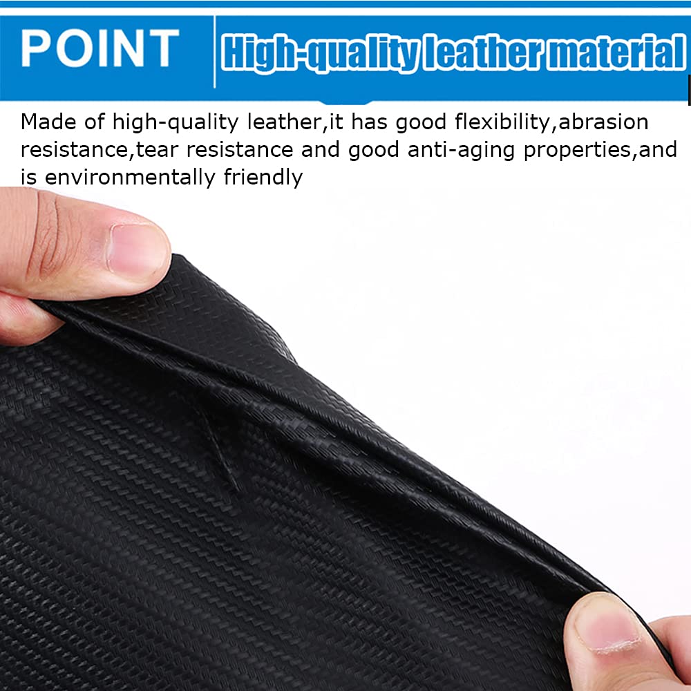Carbon Fiber Leather Door Anti-Kick Pad Stickers - 4-Piece Set for Toyota Venza (2021-2022) - Interior Car Door Edge Protector Film - Prevent Scratches & Dents - Perfect for Family Cars, Daily Commuting and Road Trips