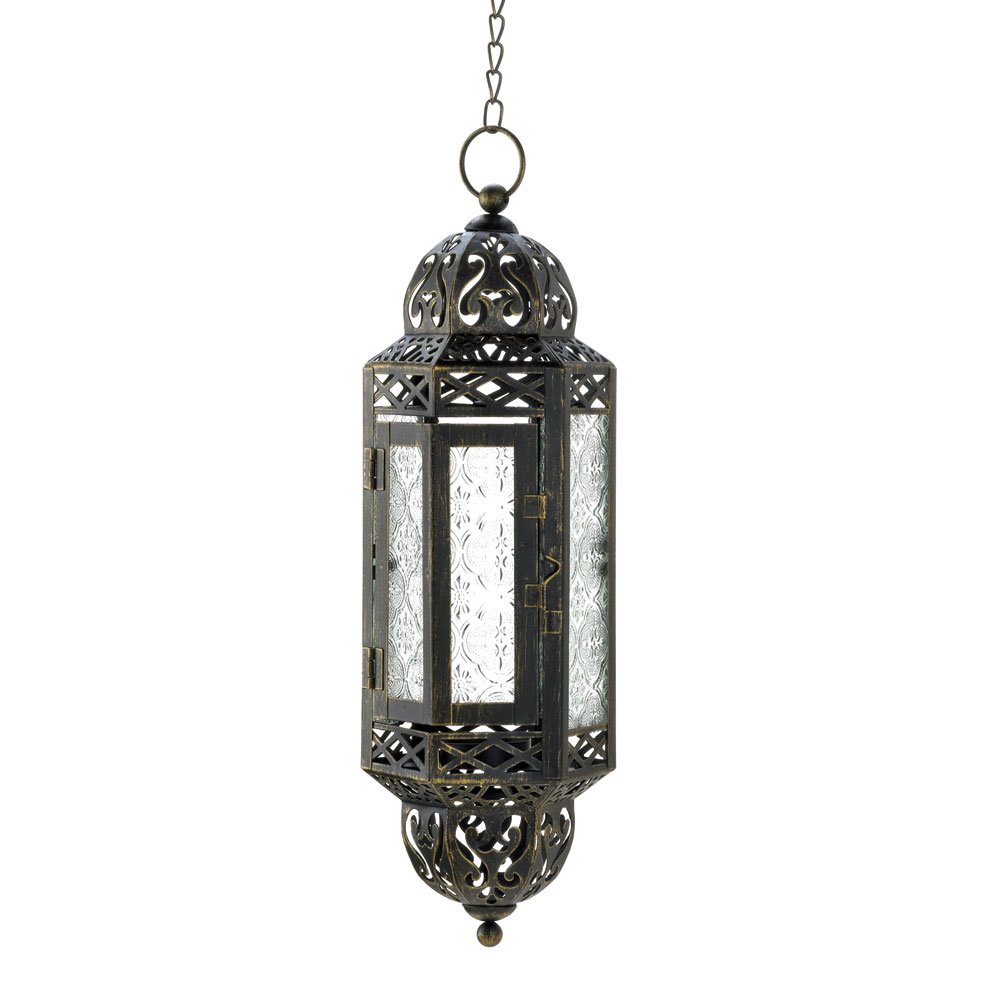 10-Pack Victorian Hanging Cable Lanterns - Antique Outdoor Lighting for Garden, Patio, Porch & Backyard Decor - Weather-Resistant Metal Finish