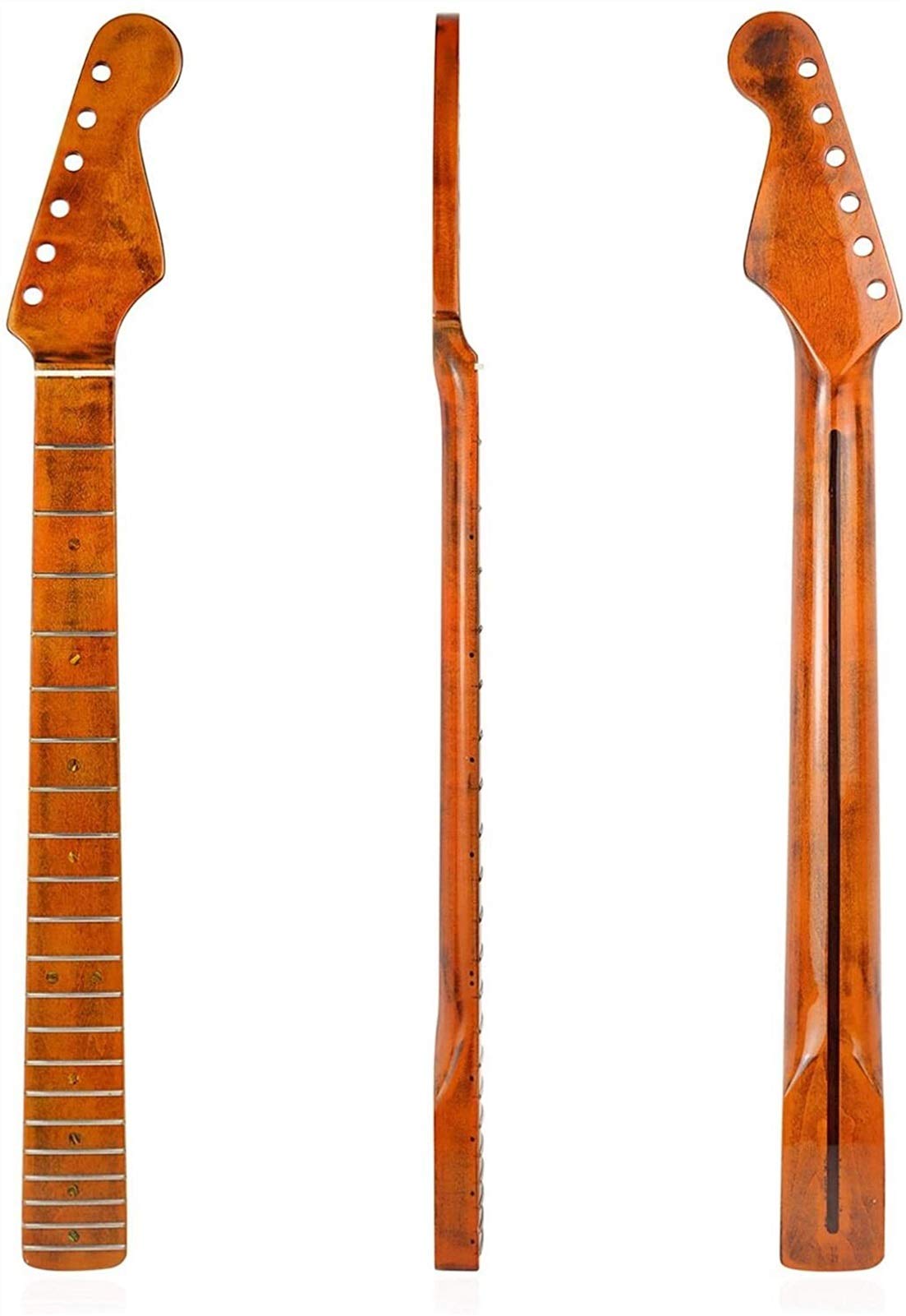 Maple Electric Guitar Neck - 21 String Maple Fretboard with 9.5