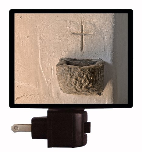 Religious Night Light with Holy Water - Angel Design for Prayer & Meditation - Perfect for Bedroom, Nursery, or Sacred Spaces