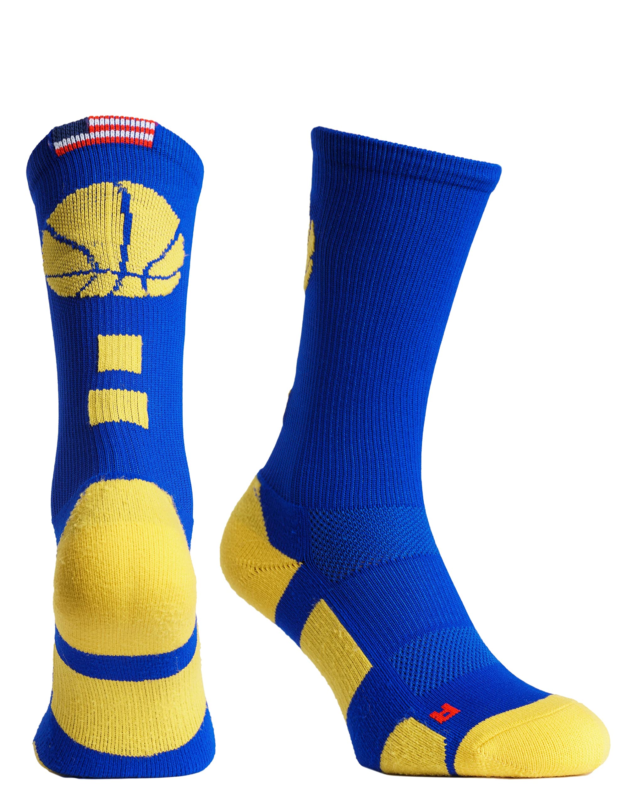 Premium Basketball Socks for Men & Boys - High-Performance Crew Socks with Compression Arm Sleeve - Breathable Moisture-Wicking Fabric - Made in USA - Perfect for Games, Training & Sports Enthusiasts