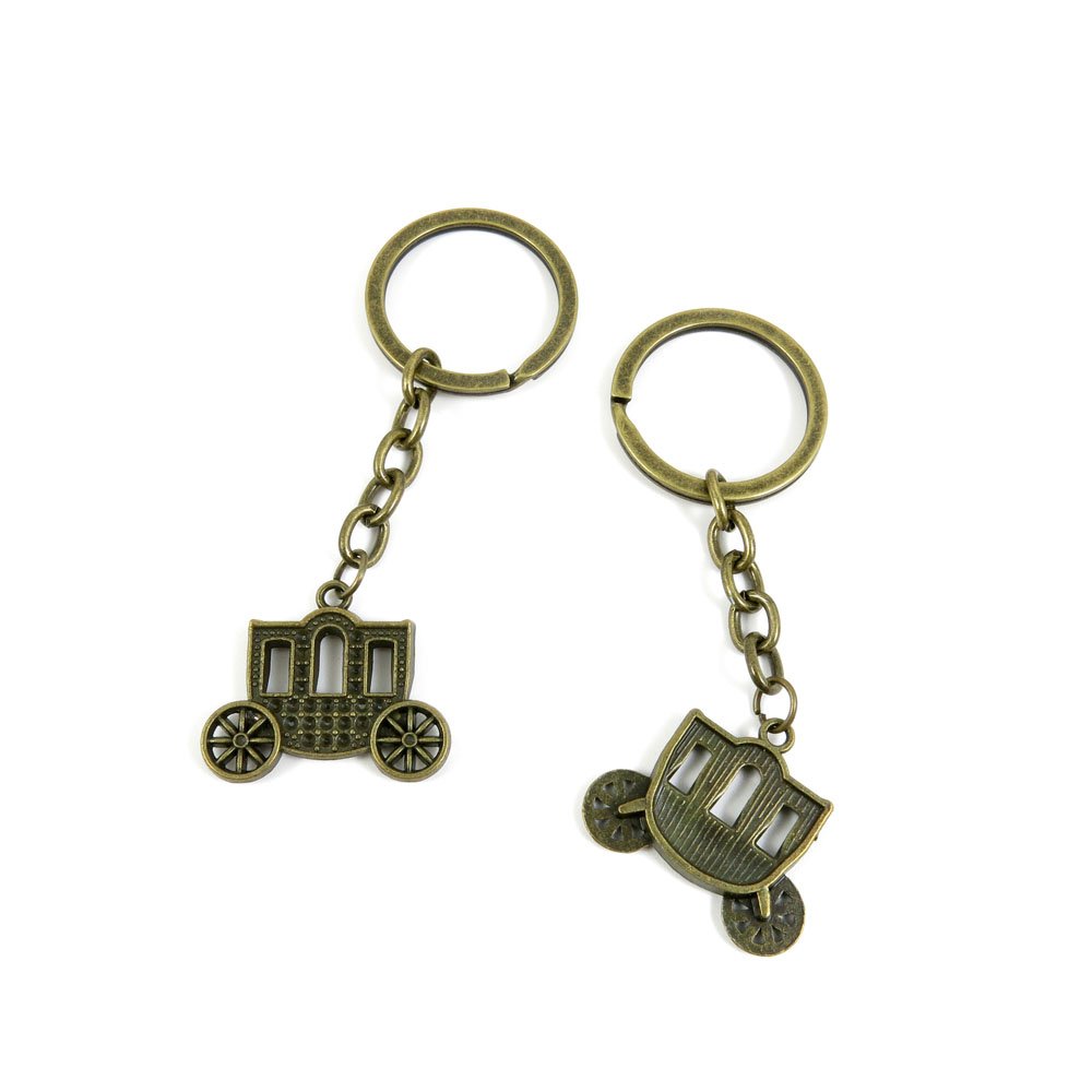 140Pcs Fashion Jewelry Keychains - Bulk Wholesale Key Rings with Horse Carriage Design for Women, Men, Gifts, Home & Car Keys (U8QL1) - Perfect for Party Favors, Wedding Decorations, and Retail Business Supplies