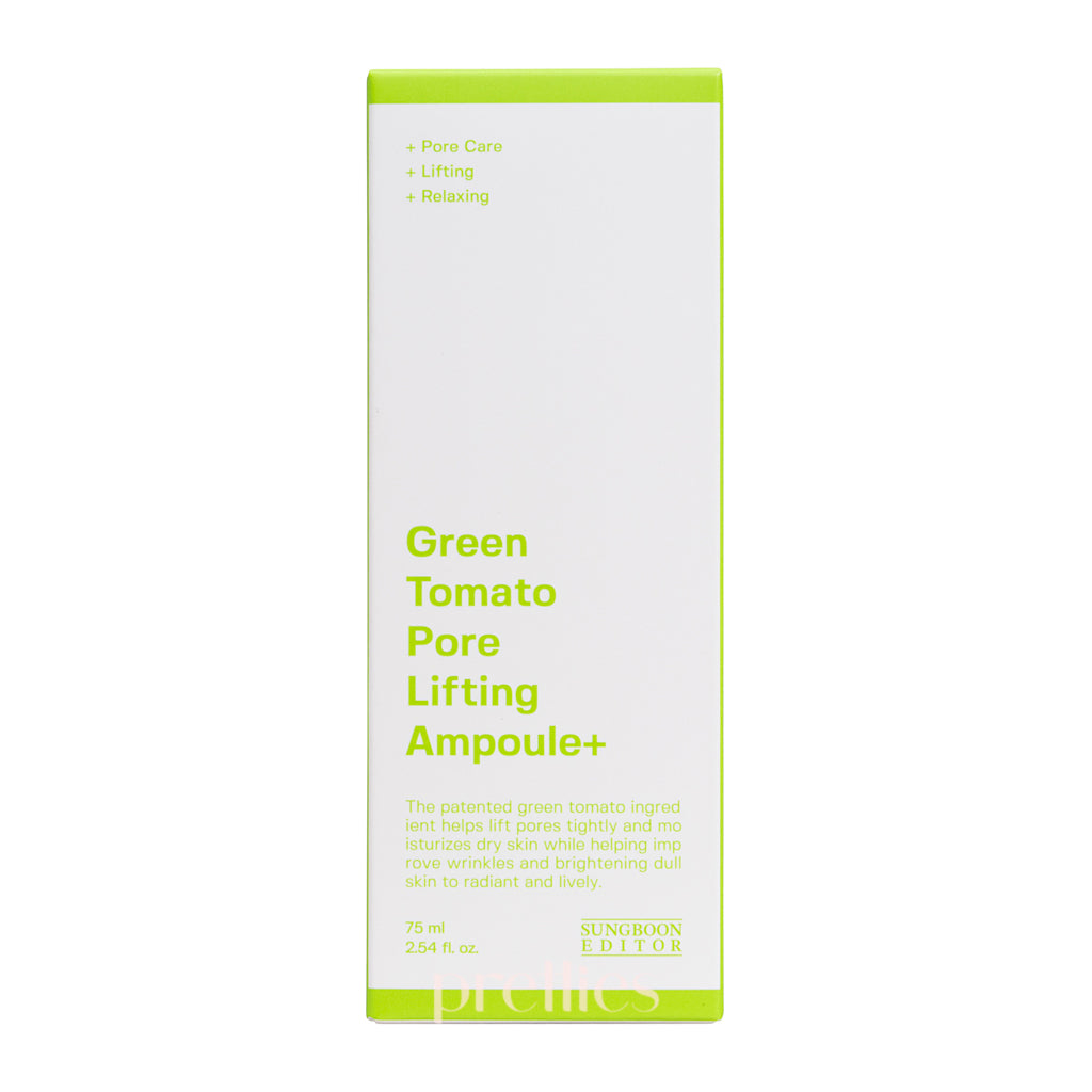 Sungboon Editor Green Tomato Pore Lifting Ampoule 75ml - Brightening & Tightening Serum for Glowing Skin | Perfect for Daily Skincare & Night Routine