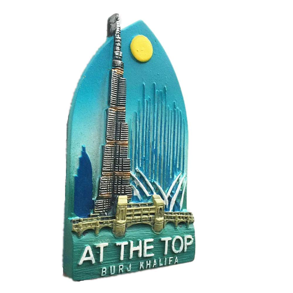 3D Burj Khalifa Dubai Souvenir Fridge Magnet - Premium Dubai Landmark Refrigerator Magnet for Home, Office & Kitchen Decoration - Perfect Travel Gift & Memorable Souvenir from Dubai