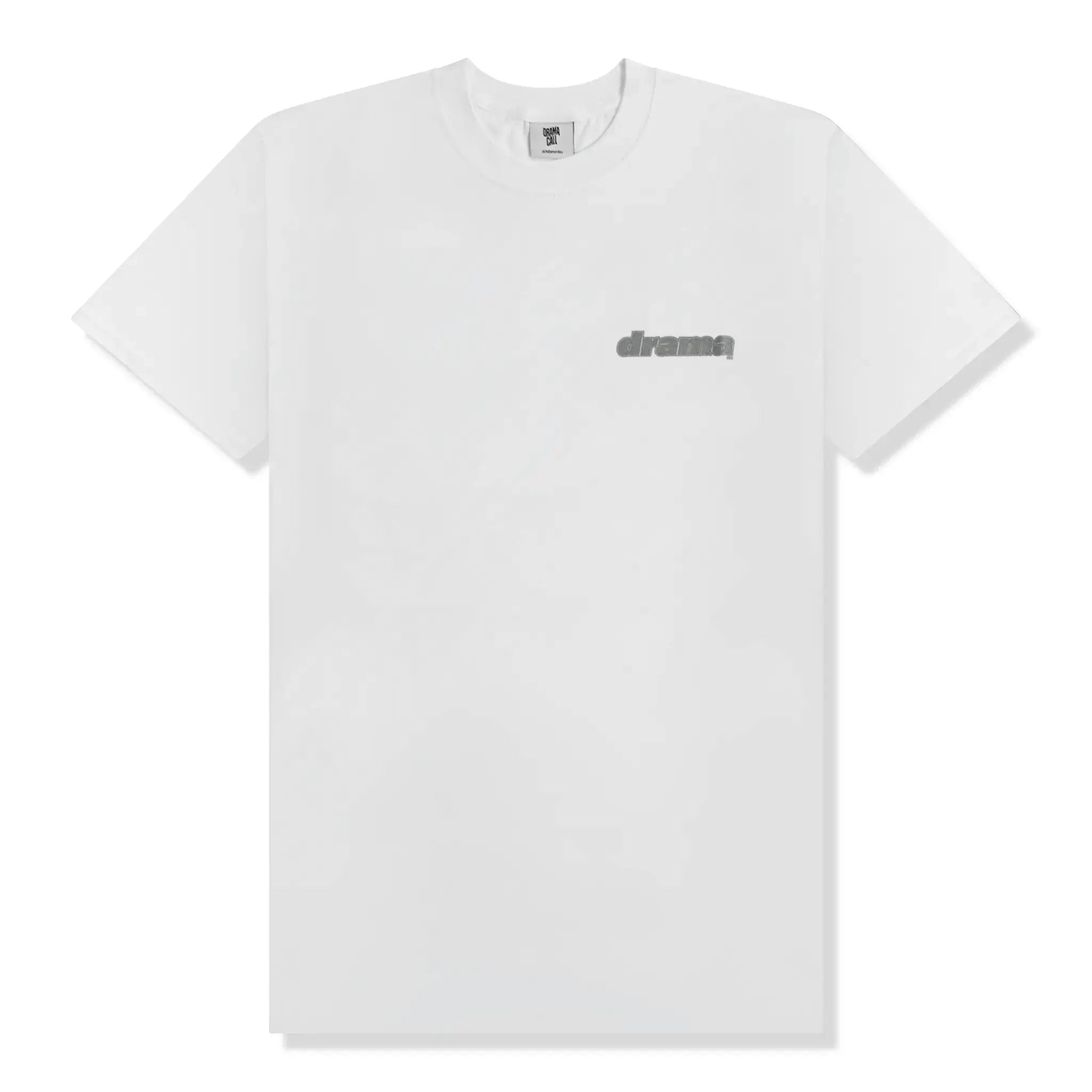 Drama Call Staple Staff White T-Shirt - Comfortable Cotton Crewneck Tee for Casual Wear, Work Uniforms & Team Events
