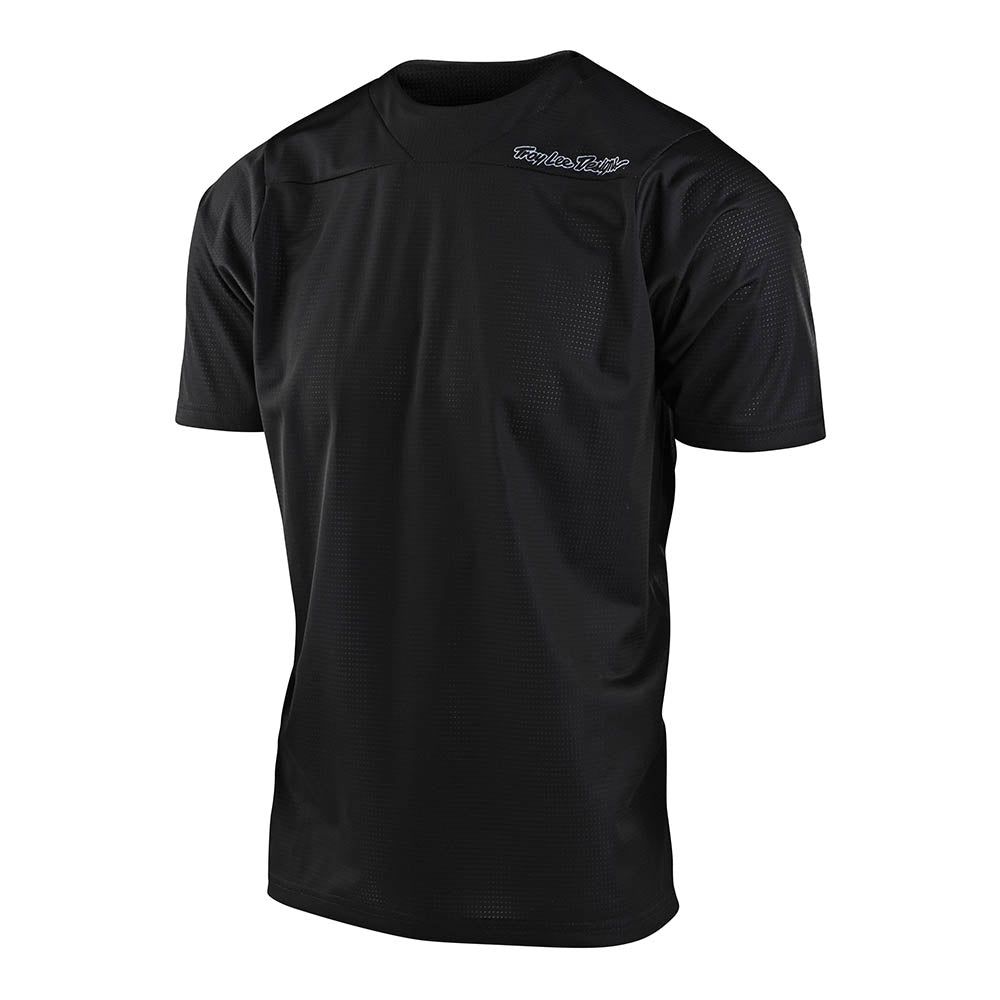 Skyline SS Jersey Solid Black - Men's Athletic Performance Shirt for Basketball, Soccer & Training - Breathable & Comfortable Sportswear