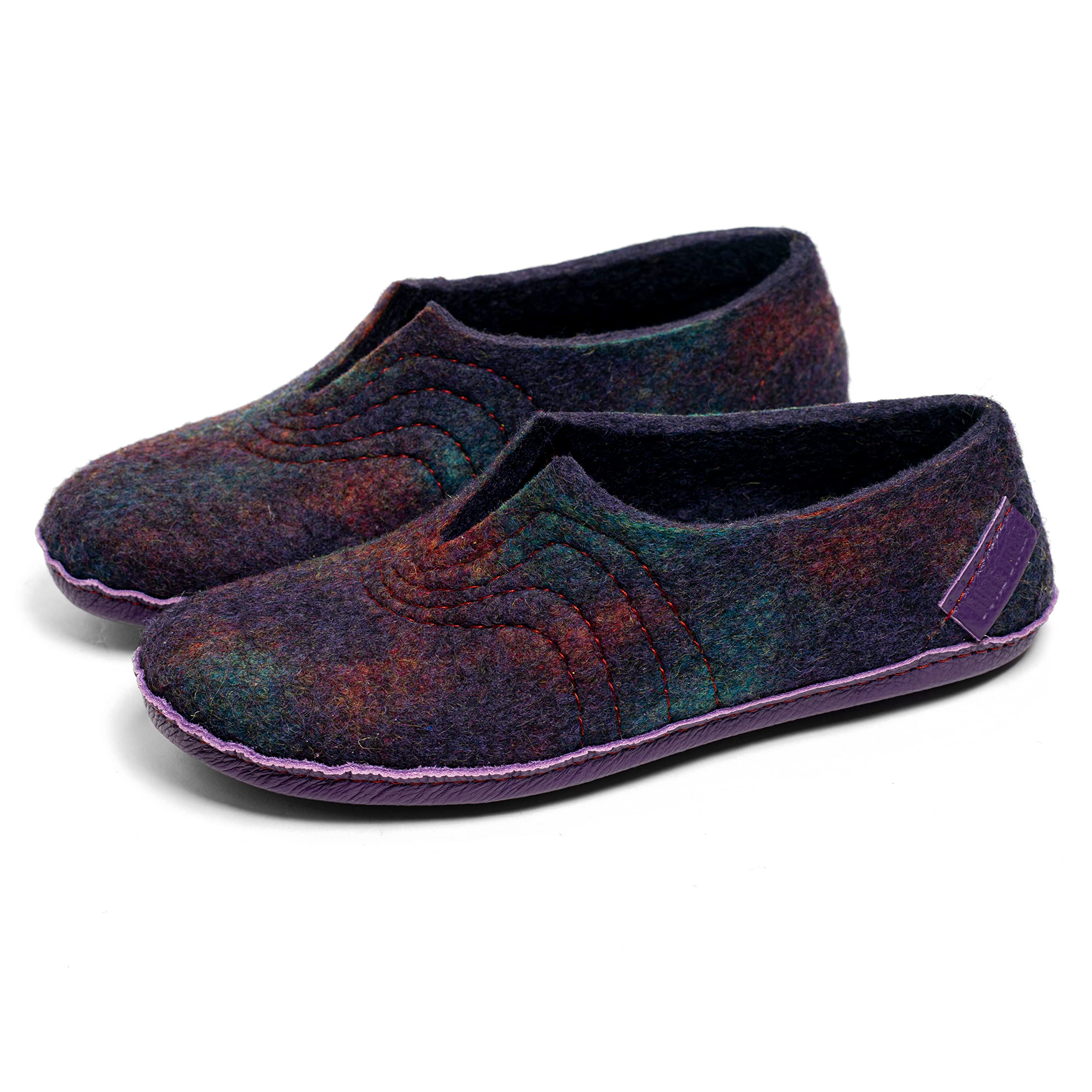 Premium Felted Wool Men's House Slippers - Ultra Comfortable & Warm Winter Clogs with Front Cut Design | Perfect for Indoor Relaxation, Lounging & Cold Weather Comfort