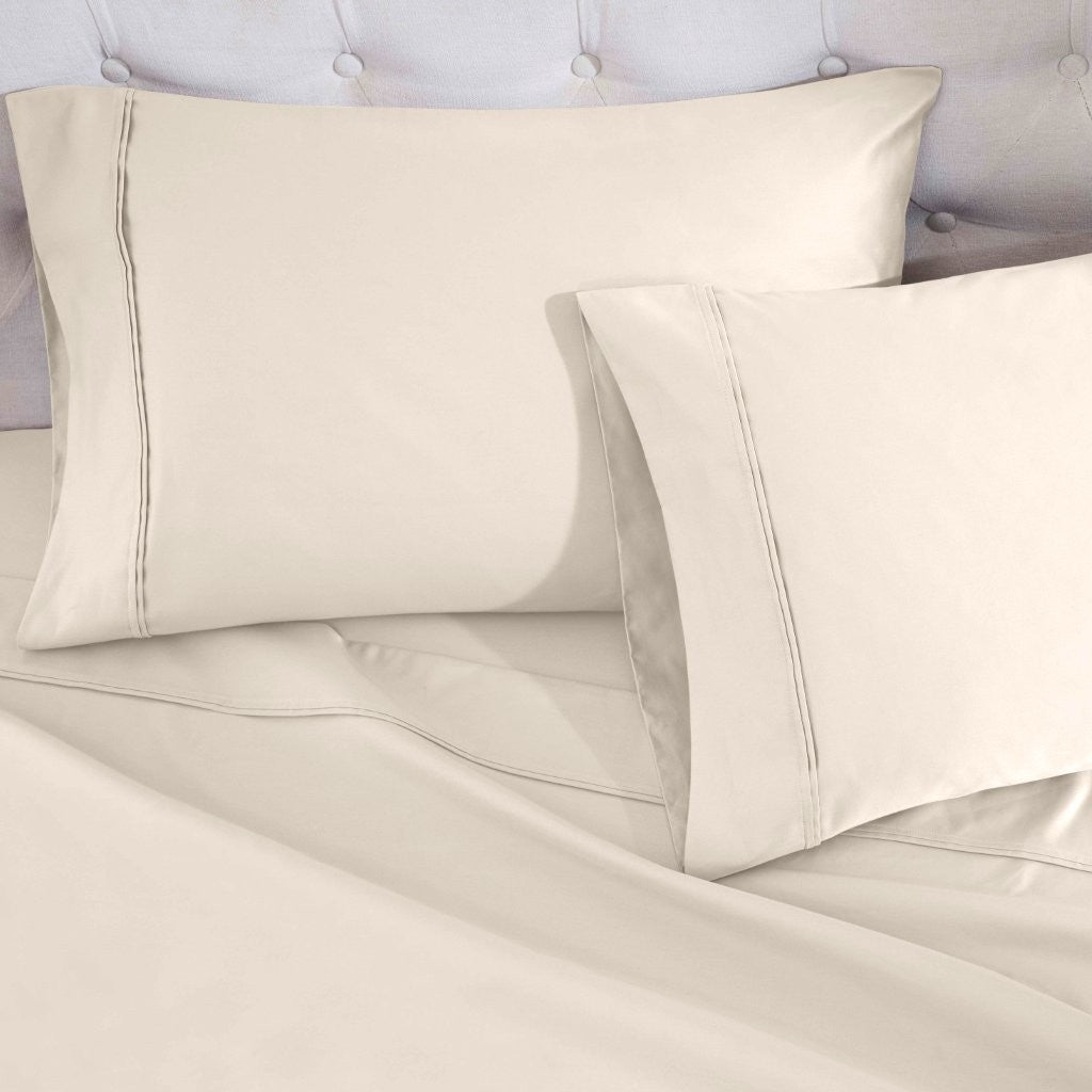 Luxury 1200 Thread Count Egyptian Cotton Deep Pocket Bed Sheet Set - Queen Size, Soft & Breathable for Ultimate Comfort - Perfect for Master Bedroom, Guest Room & Hotel Use
