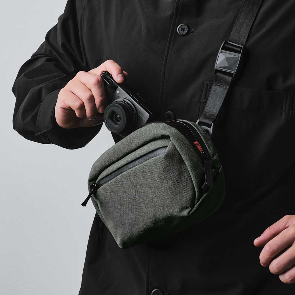 Go Sling Nano Sage Grey Axoflux - Lightweight Crossbody Bag for Travel, Hiking & Everyday Use - Durable & Water-Resistant for Outdoor Adventures
